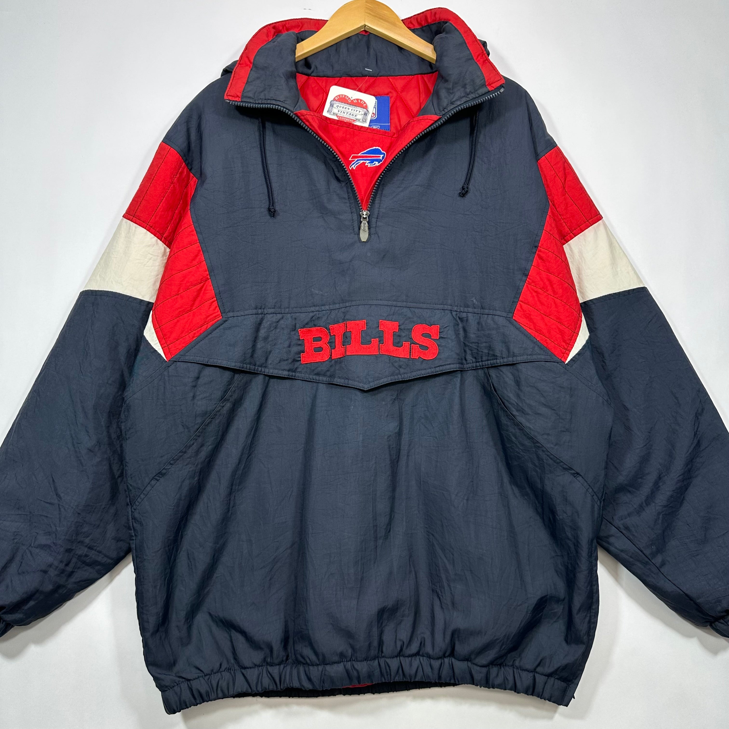 Vintage Buffalo Bills Pullover Puffer Jacket Large