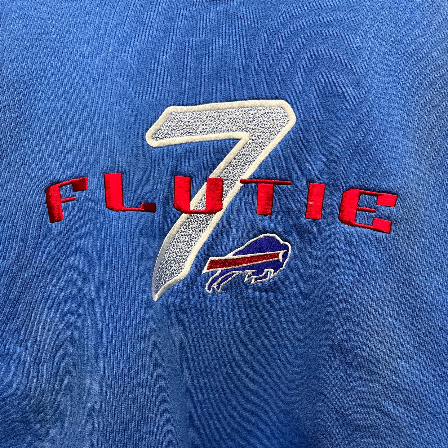 Vintage Buffalo Bills Doug Flutie Embroidered Crewneck Sweatshirt XL