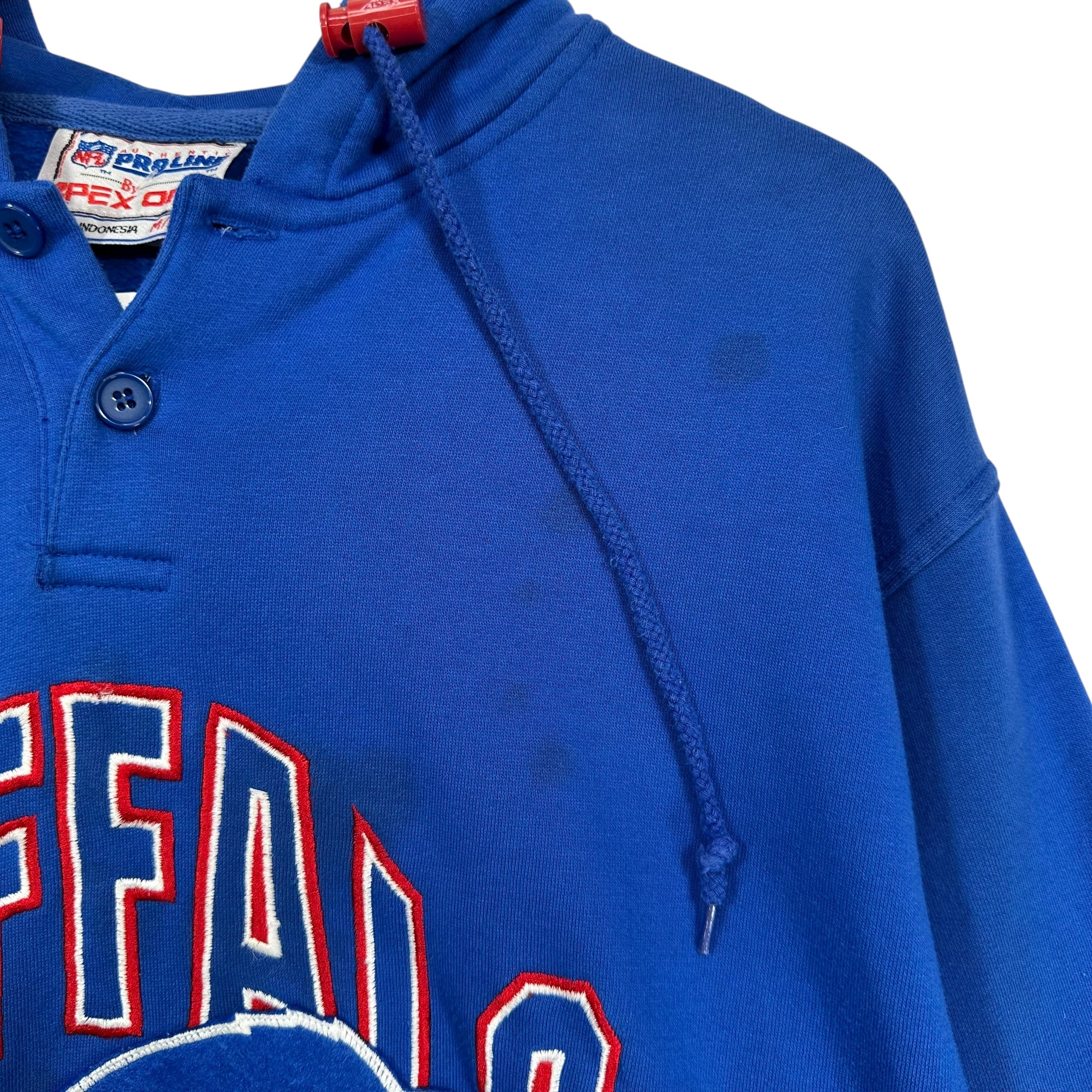 Vintage Buffalo Bills Embroidered Hoodie Sweatshirt Medium