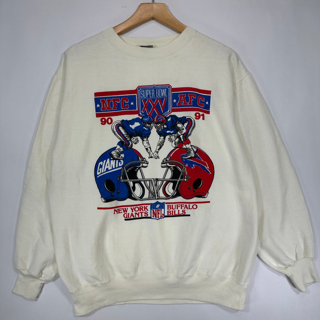 Vintage Buffalo Bills NY Giants 1991 Super Bowl Crewneck Sweatshirt XL