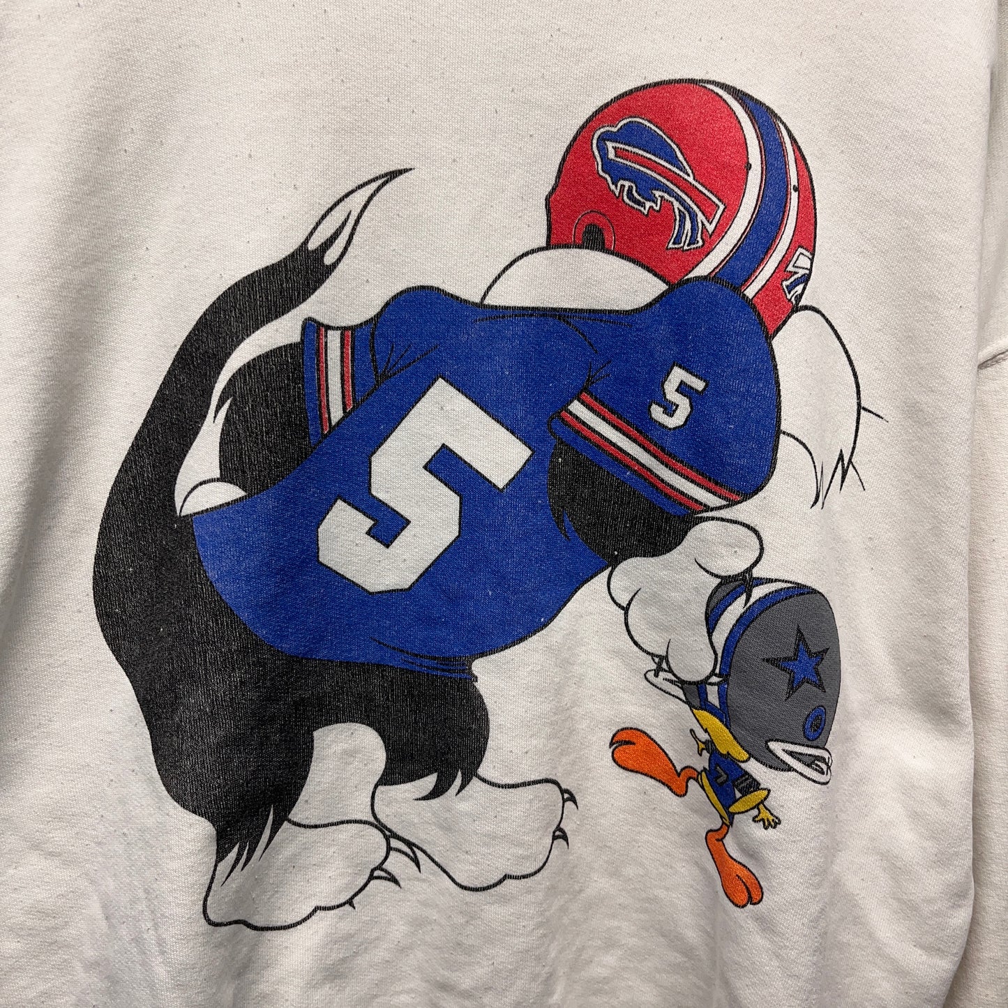 Vintage Buffalo Bills Looney Tunes Sylvester Tweety Sweatshirt Medium