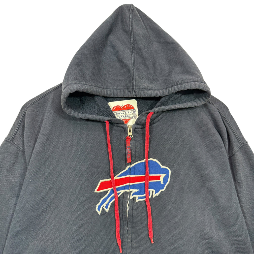 Vintage Buffalo Bills Zip Up Hoodie Sweatshirt XL