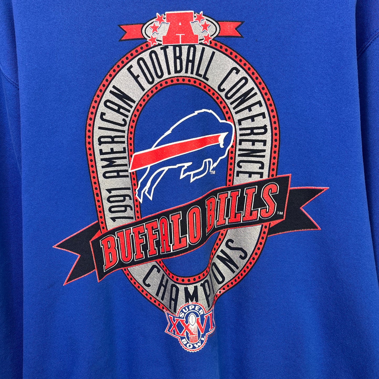 Vintage Buffalo Bills 1991 AFC Champions Crewneck Sweatshirt XL