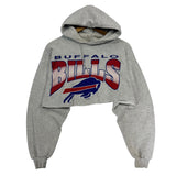 Vintage Buffalo Bills Cropped Hoodie Sweatshirt Large
