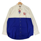 Vintage Buffalo Bills Western Style Denim Button Up Shirt Large