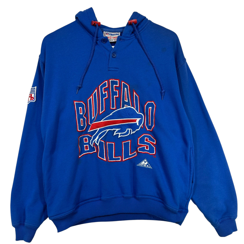 Vintage Buffalo Bills Embroidered Hoodie Sweatshirt Medium