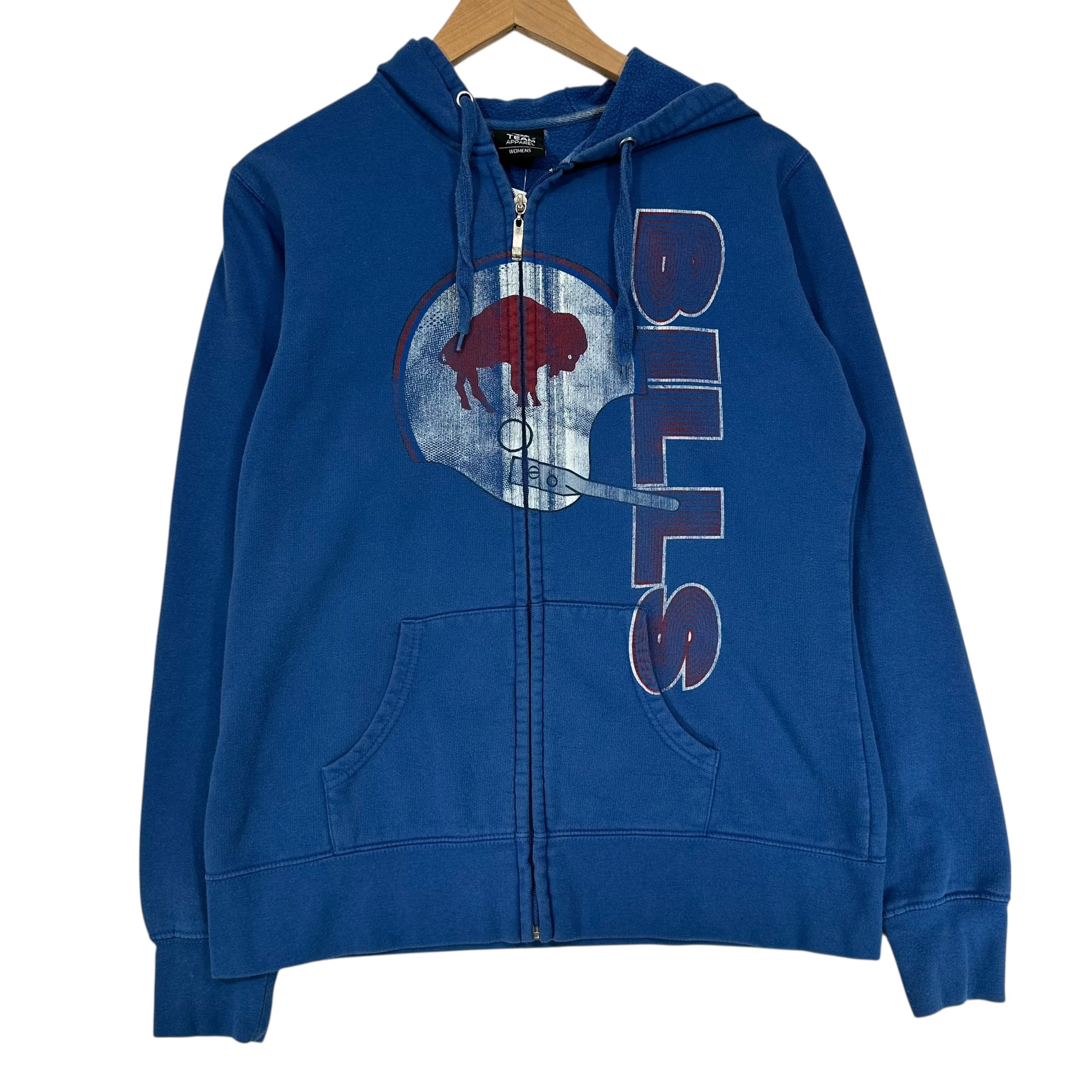 Vintage Buffalo Bills Zip Hoodie Sweatshirt Women’s Large