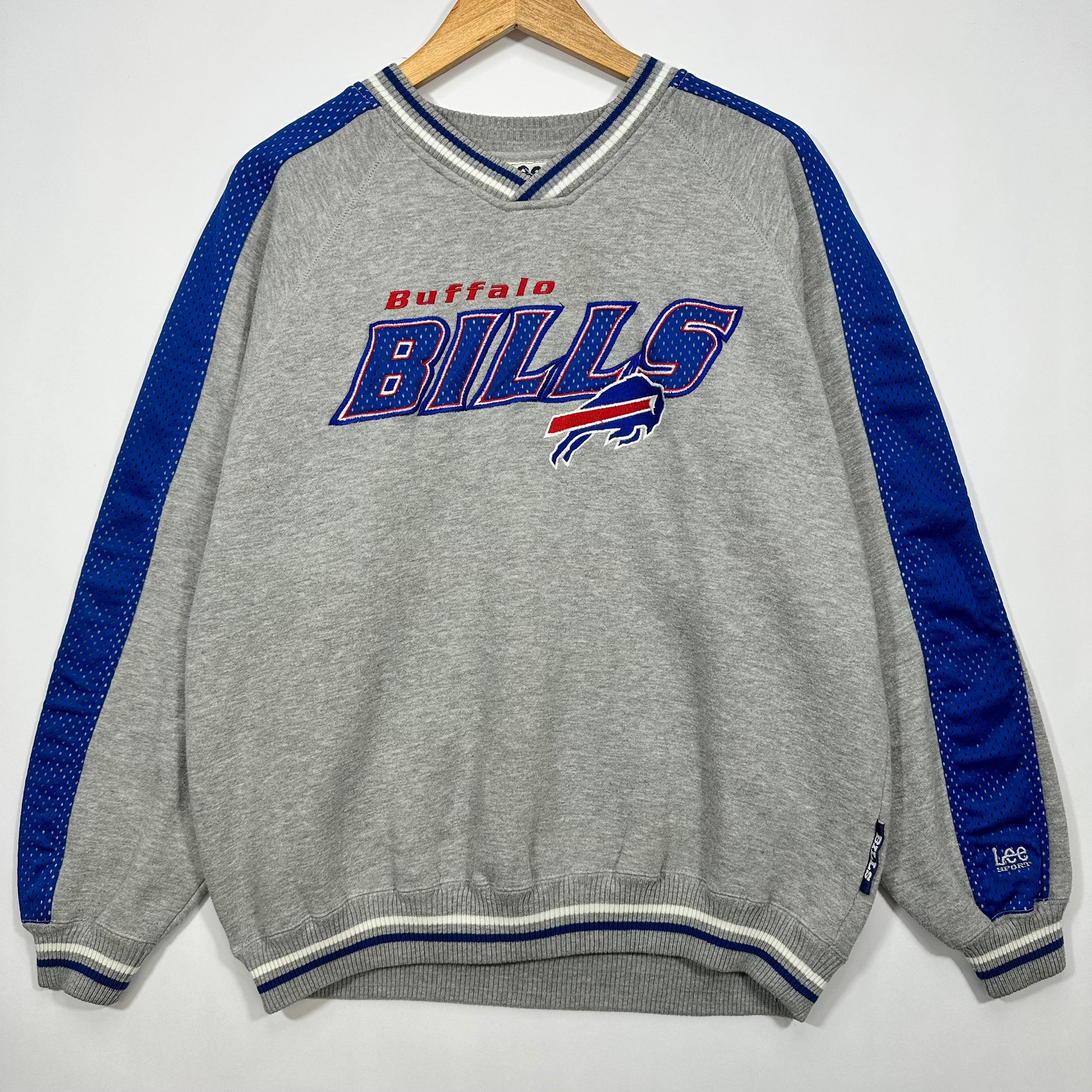 Vintage Buffalo Bills Jersey Sleeve Crewneck Sweatshirt Large
