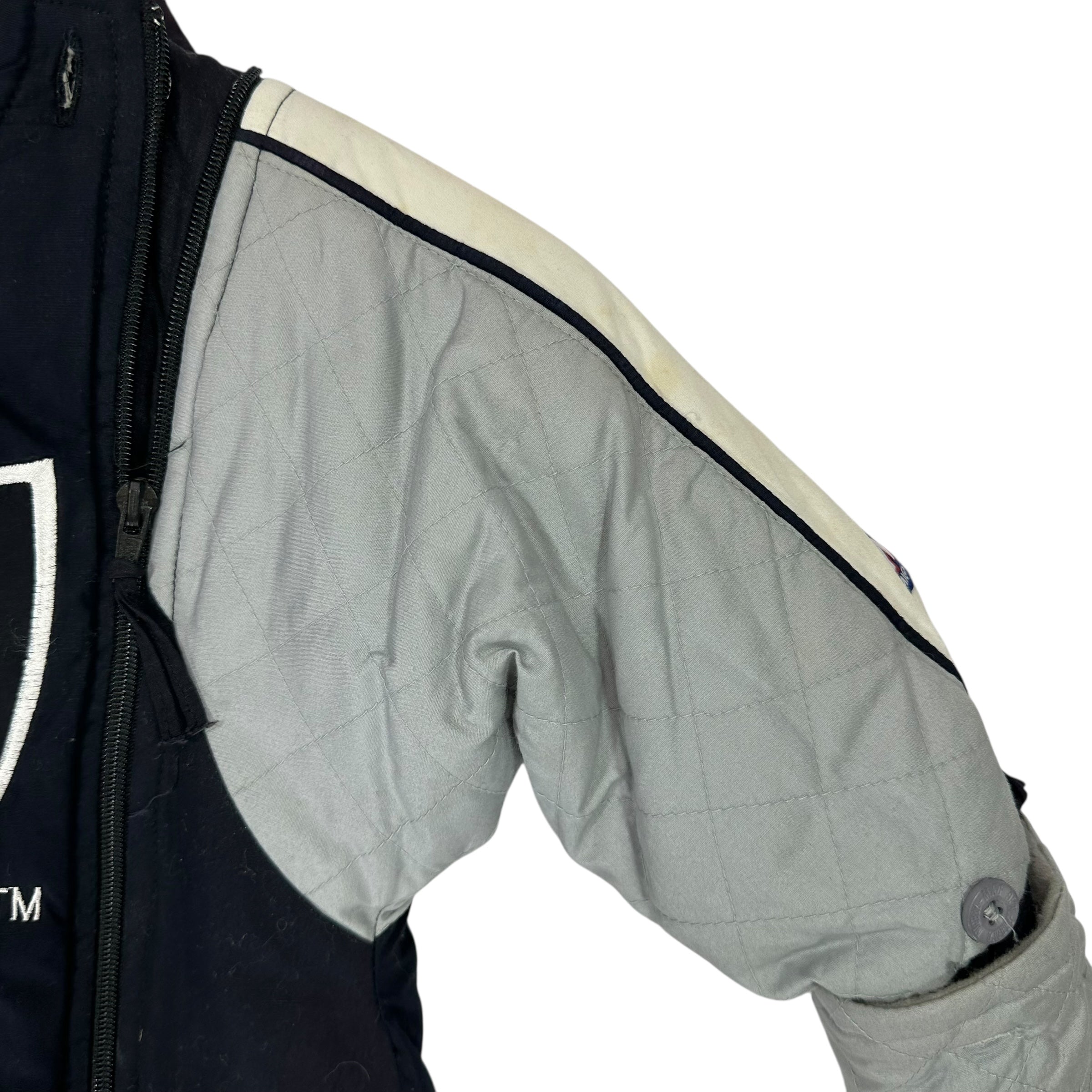 Vintage Kids LA Raiders Onesie Snowsuit Jacket Size 12 Months