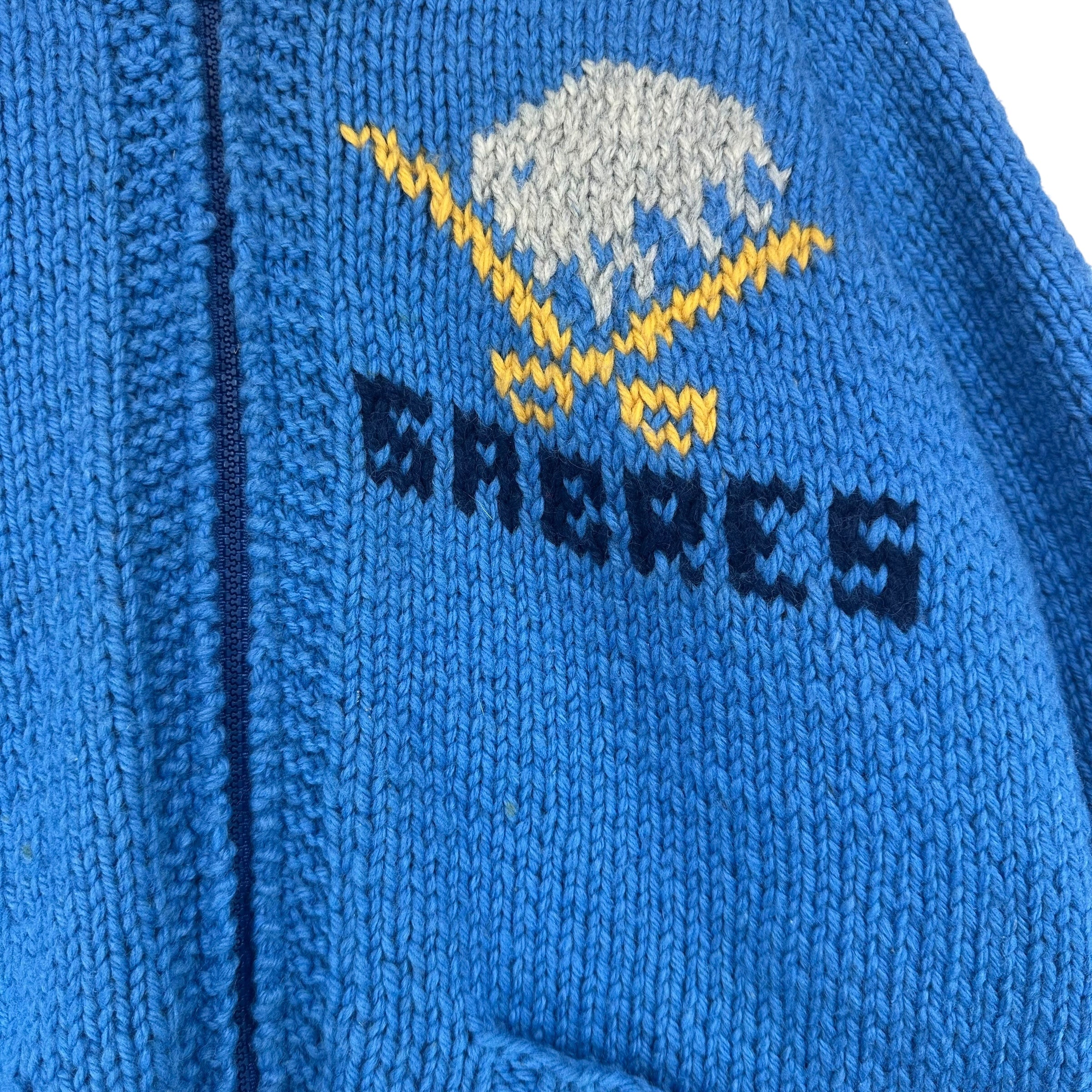 Vintage Buffalo Sabres 1970s Knit Cowichan Sweatshirt Large
