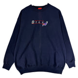 Vintage Buffalo Bills Embroidered Crewneck Sweatshirt Large