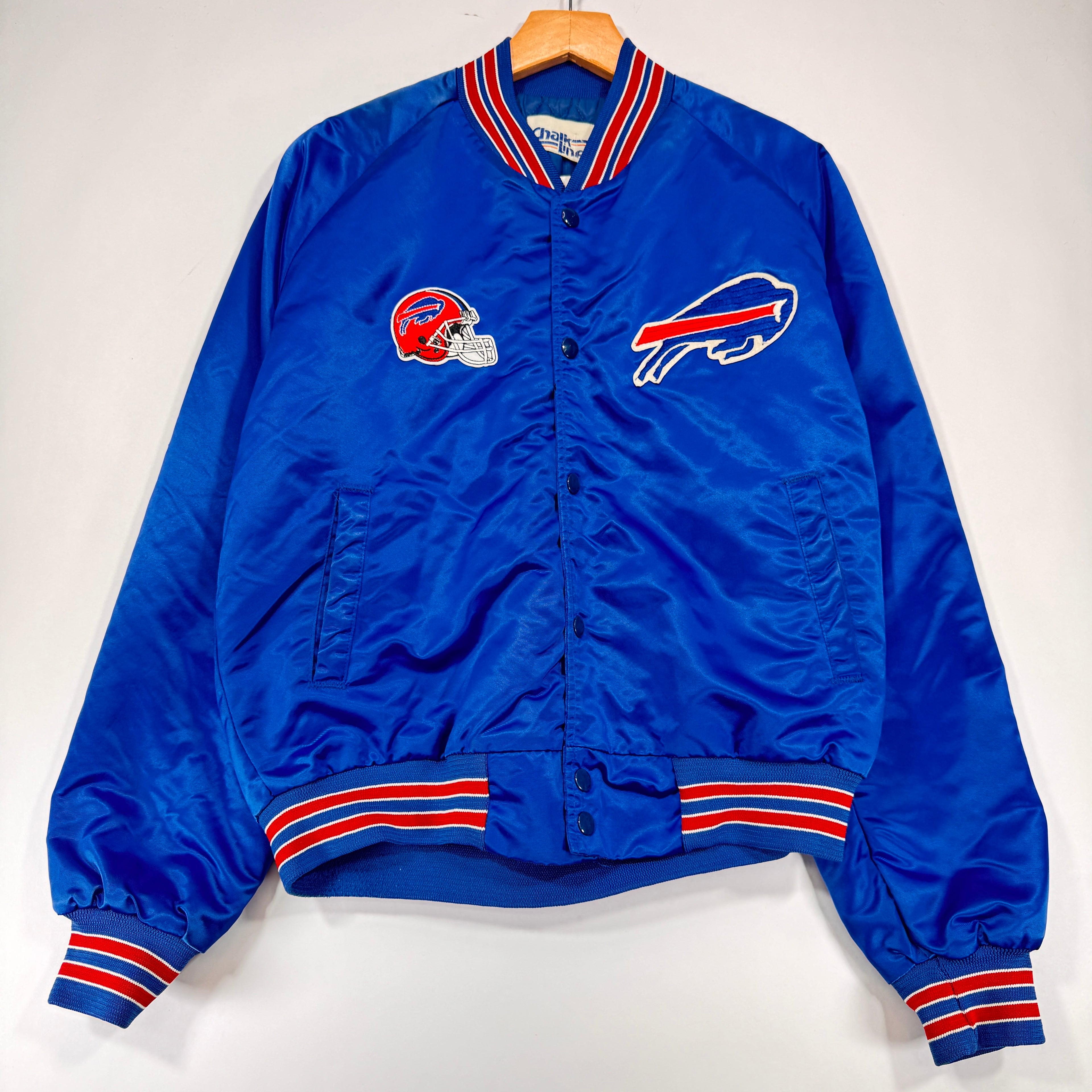 Vintage Buffalo Bills Backscript Chalk Line Satin Jacket Medium