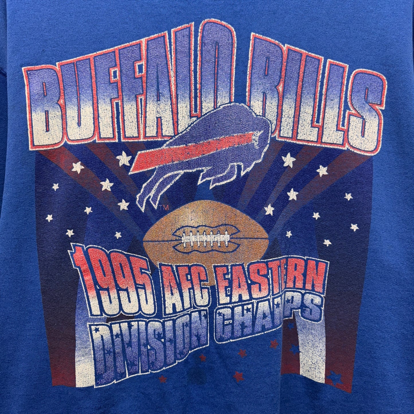 Vintage Buffalo Bills 1995 AFC East Champions Cropped Crewneck Sweatshirt Medium