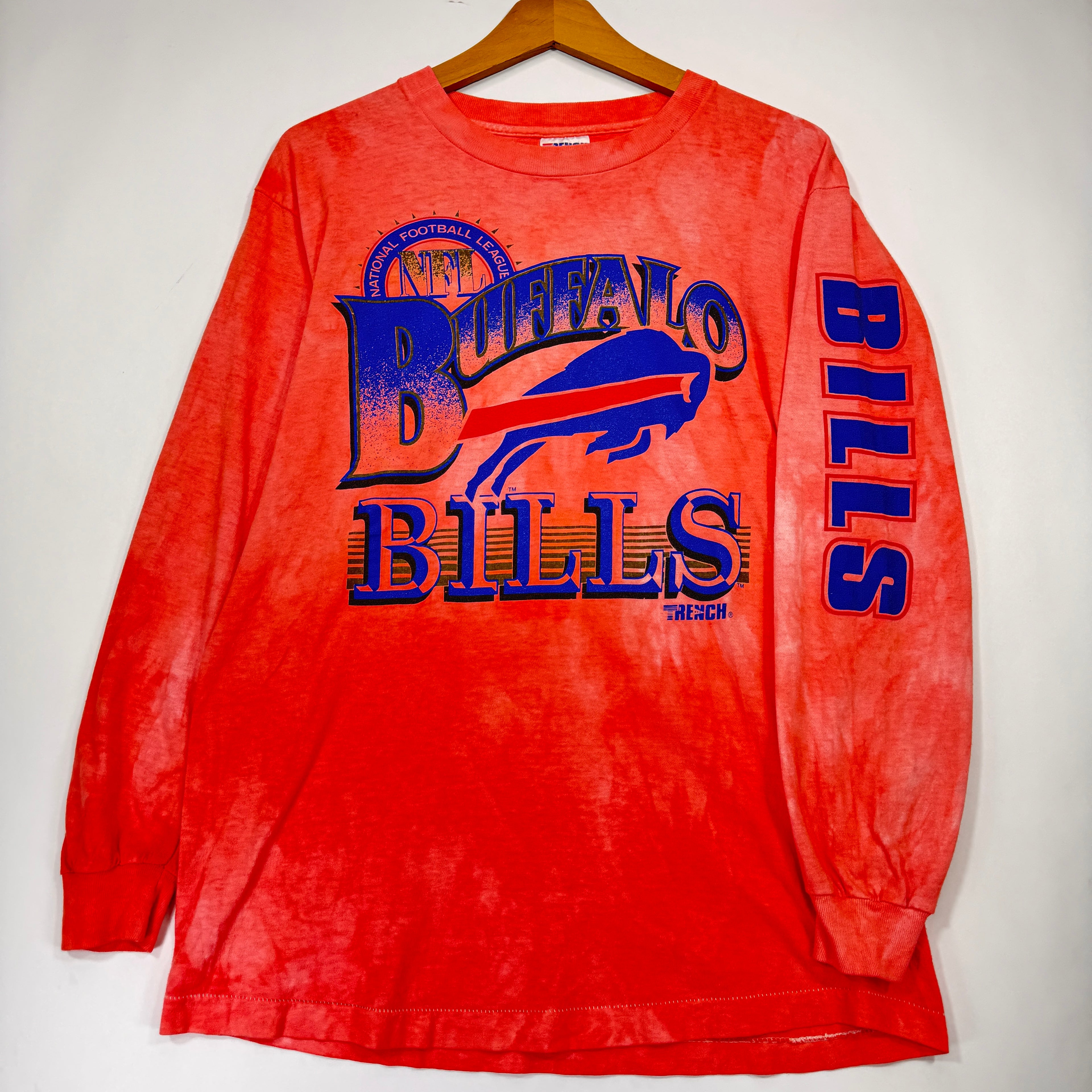 Vintage Buffalo Bills Overdyed Long Sleeve Shirt Large