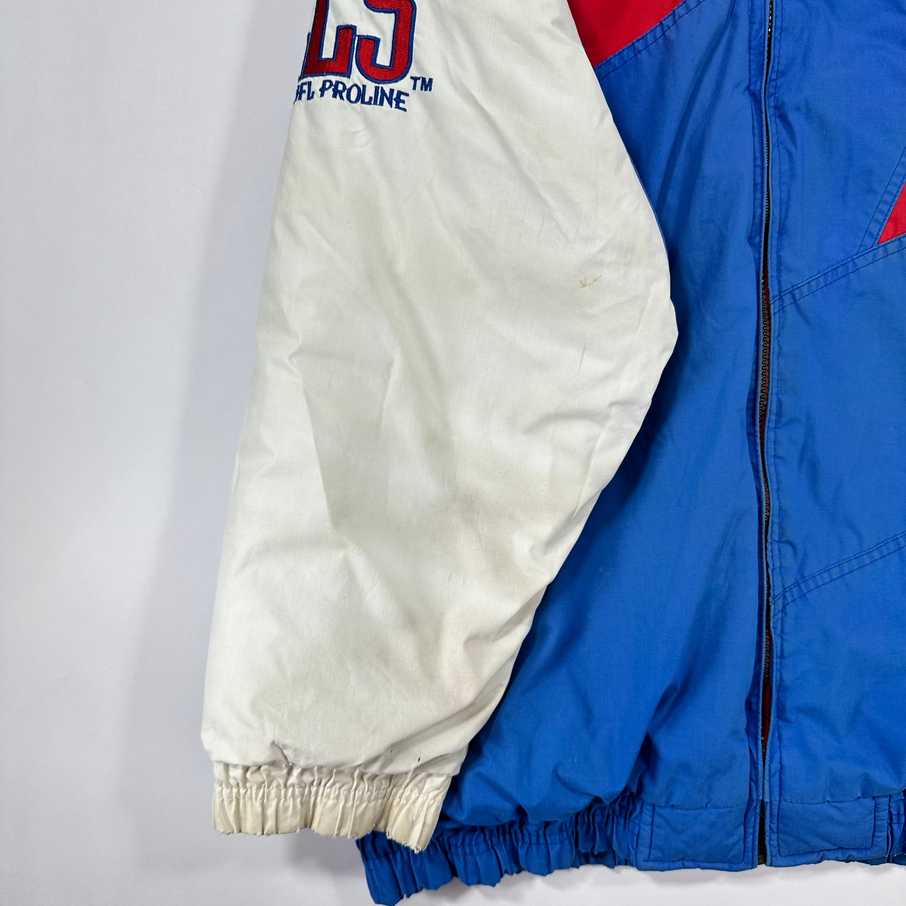 Vintage Buffalo Bills Shark Tooth Puffer Jacket Large