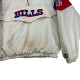 Vintage Buffalo Bills White Starter Pullover Puffer Jacket XL