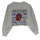 Vintage Buffalo Bills 1992 Super Bowl Cropped Crewneck Sweatshirt Large