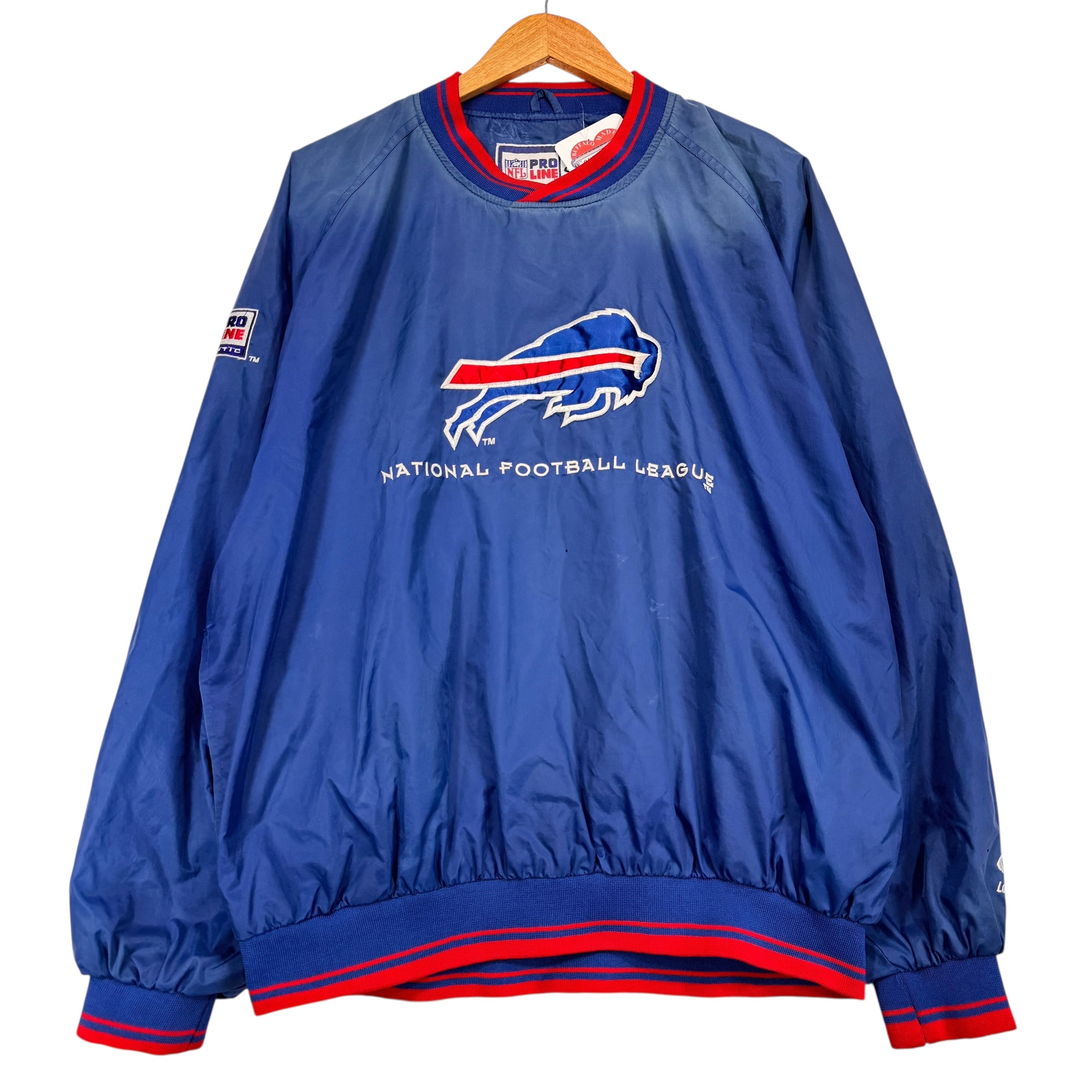 Vintage Buffalo Bills Pullover Windbreaker Jacket Large