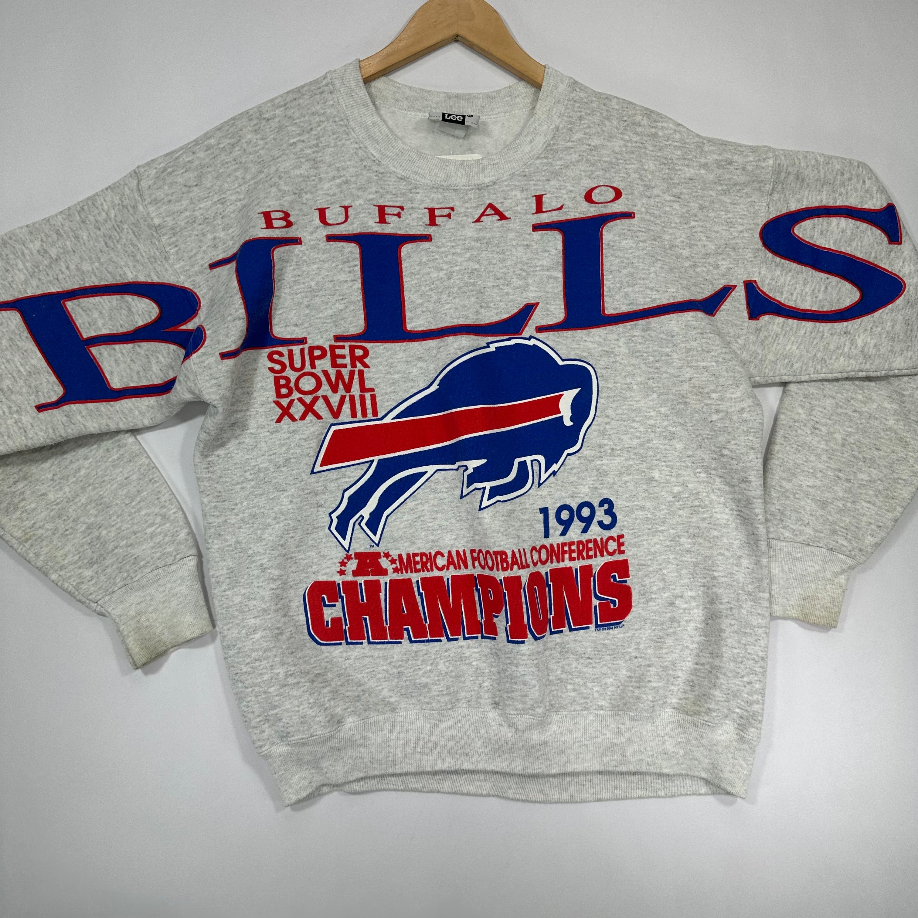 Vintage Buffalo Bills AFC Champs Cross Script Crewneck Sweatshirt XL