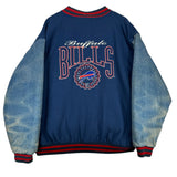 Vintage Buffalo Bills Denim Wool Varsity Jacket Large