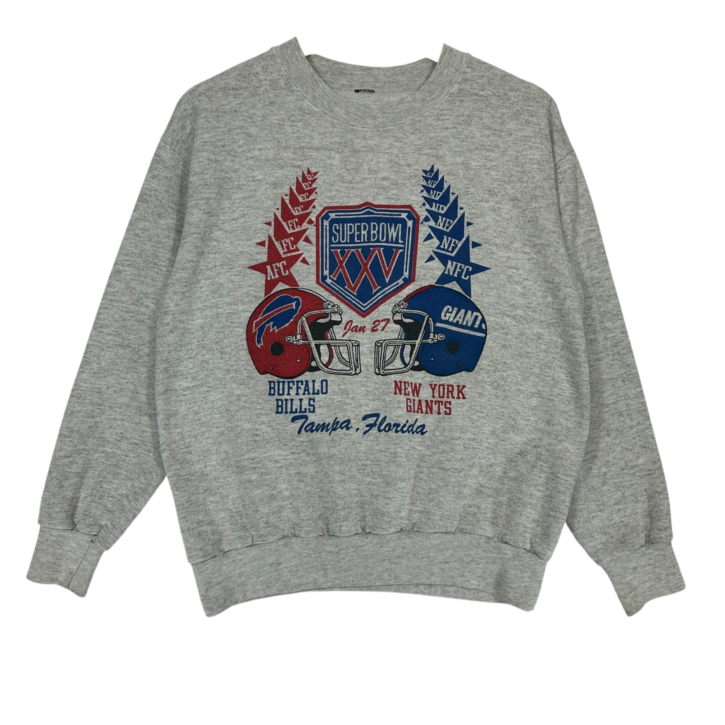 Vintage Buffalo Bills NY Giants Super Bowl Crewneck Sweatshirt Women’s Small