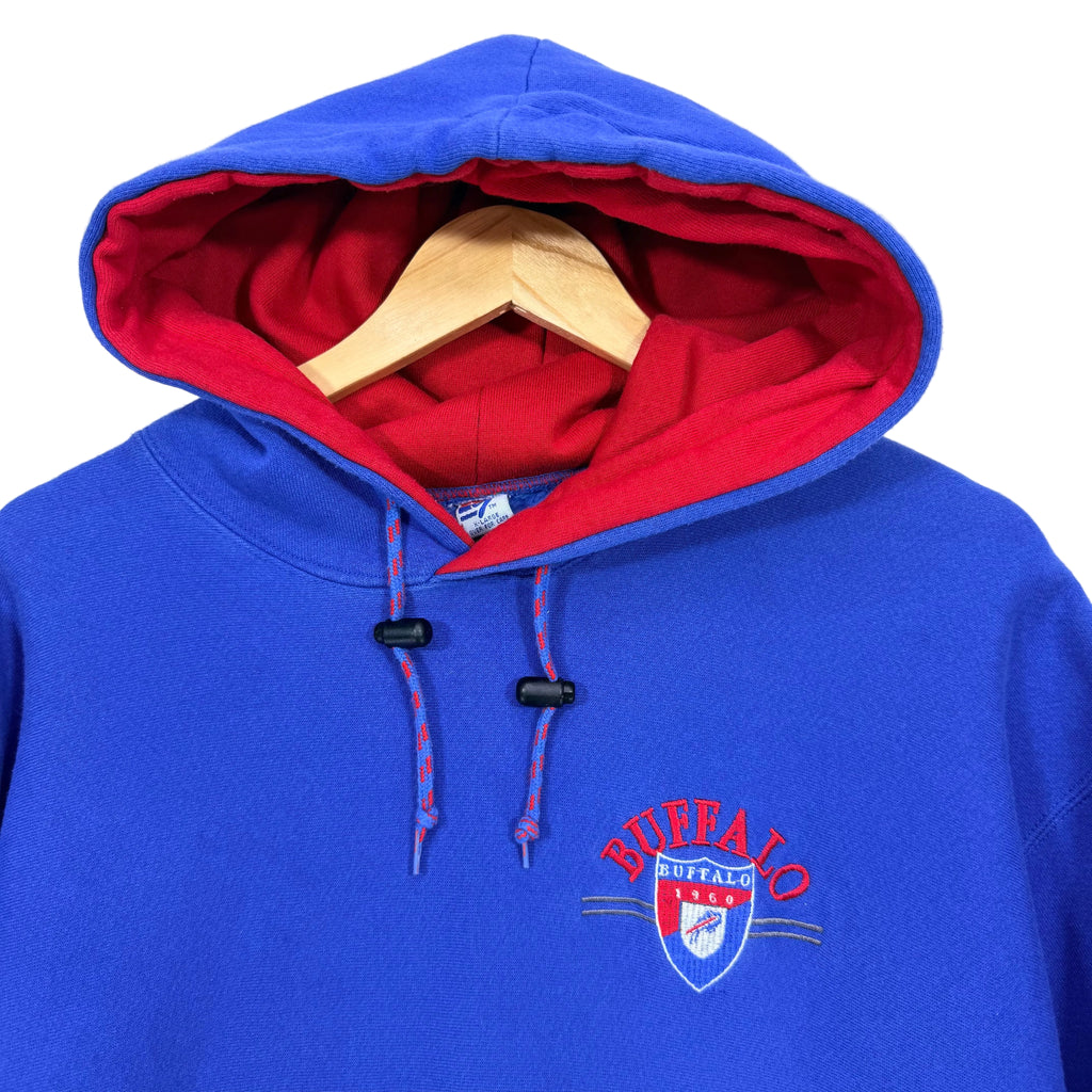 Vintage Buffalo Bills Color Block Hoodie Sweatshirt XL