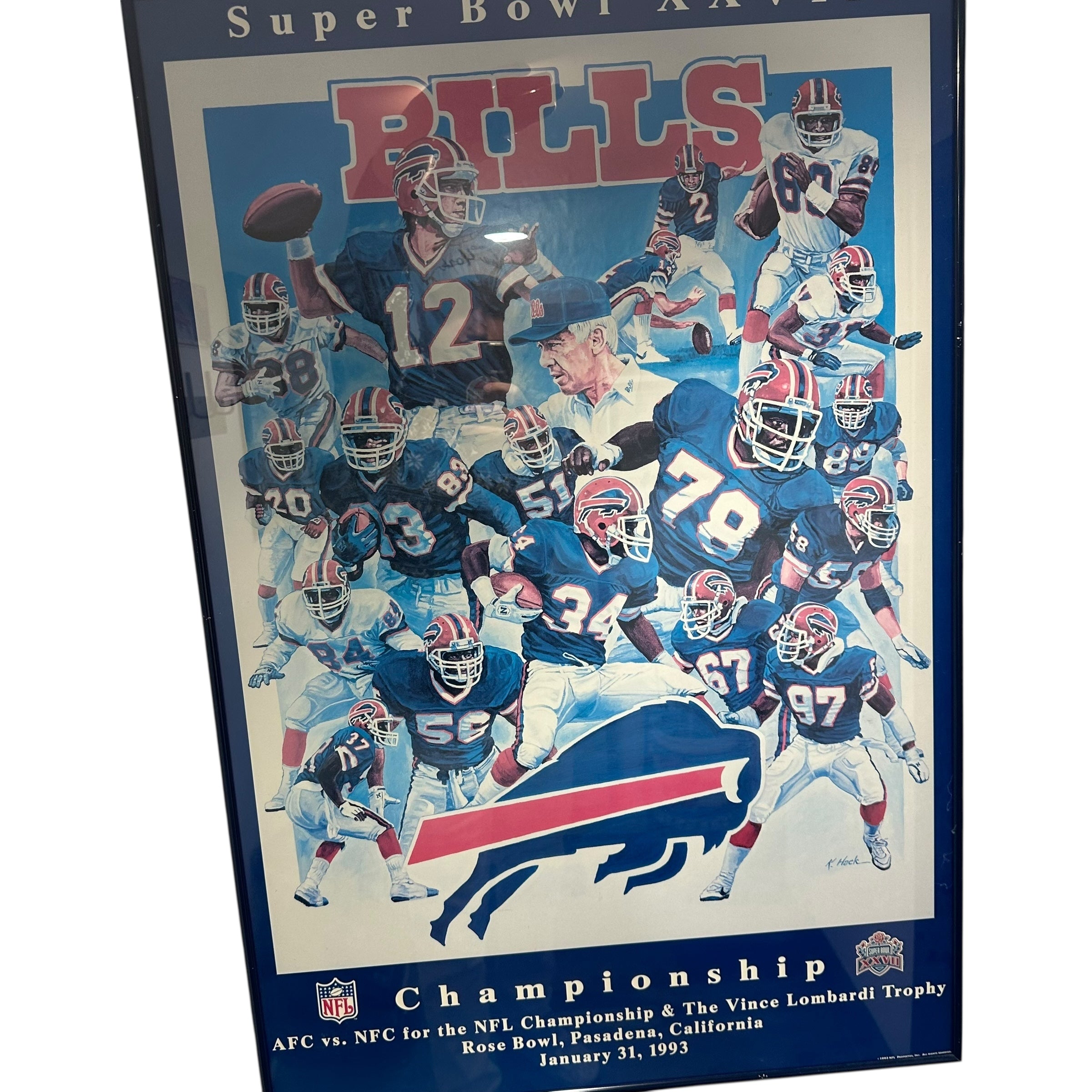 Vintage Buffalo Bills Super Bowl Poster