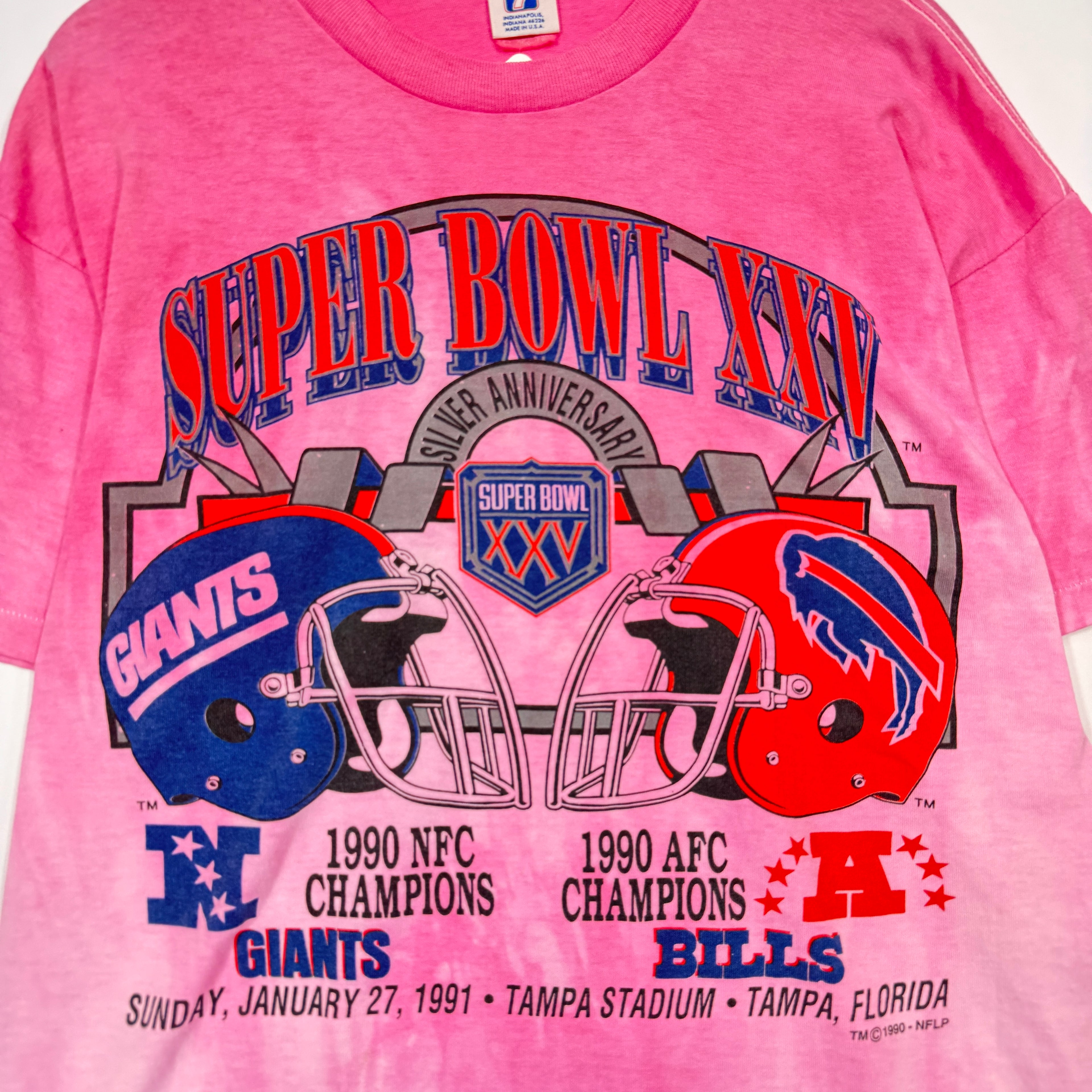 Vintage Buffalo Bills Overdyed 1991 Super Bowl Shirt Medium