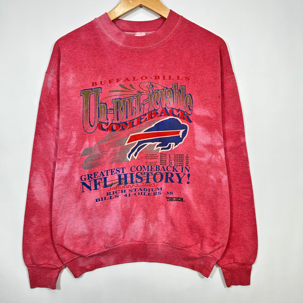Vintage Buffalo Bills Un-Bill-Ievable Greatest Comeback Crewneck Sweatshirt Large