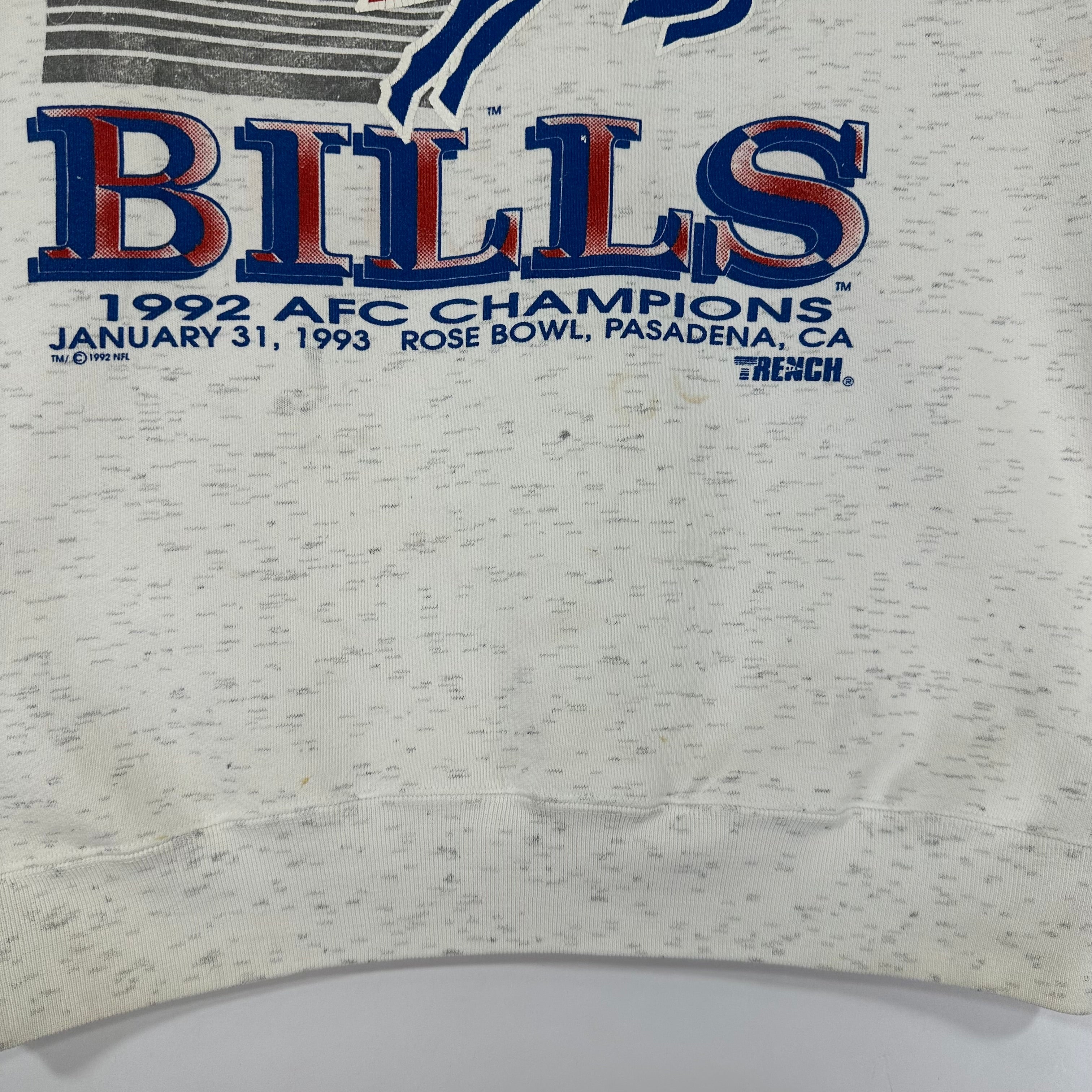 Vintage Buffalo Bills 1992 AFC Champs Crewneck Sweatshirt Large