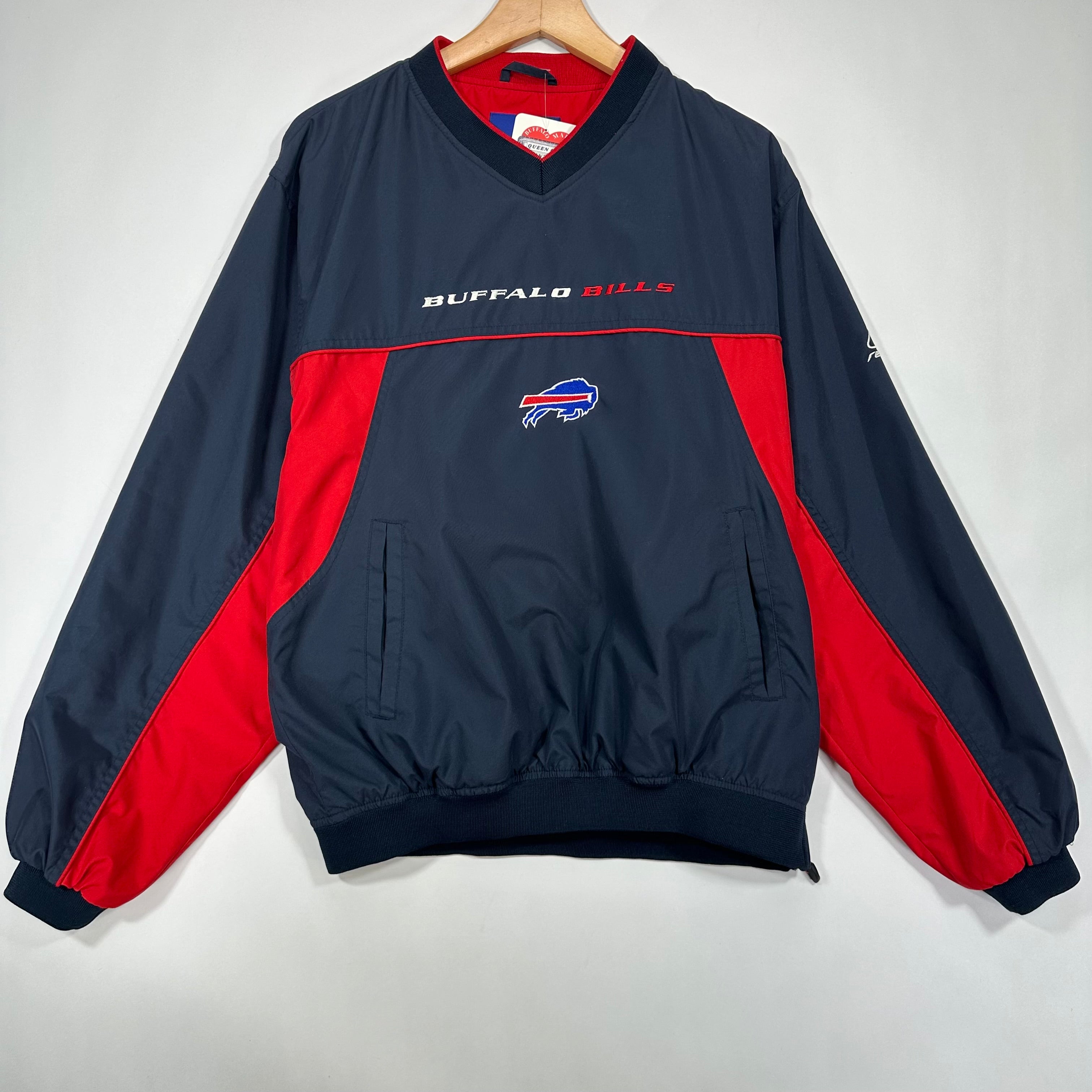 Vintage Buffalo Bills Pullover Windbreaker Jacket Medium