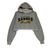 Vintage Buffalo Sabres Cropped Hoodie Sweatshirt Large