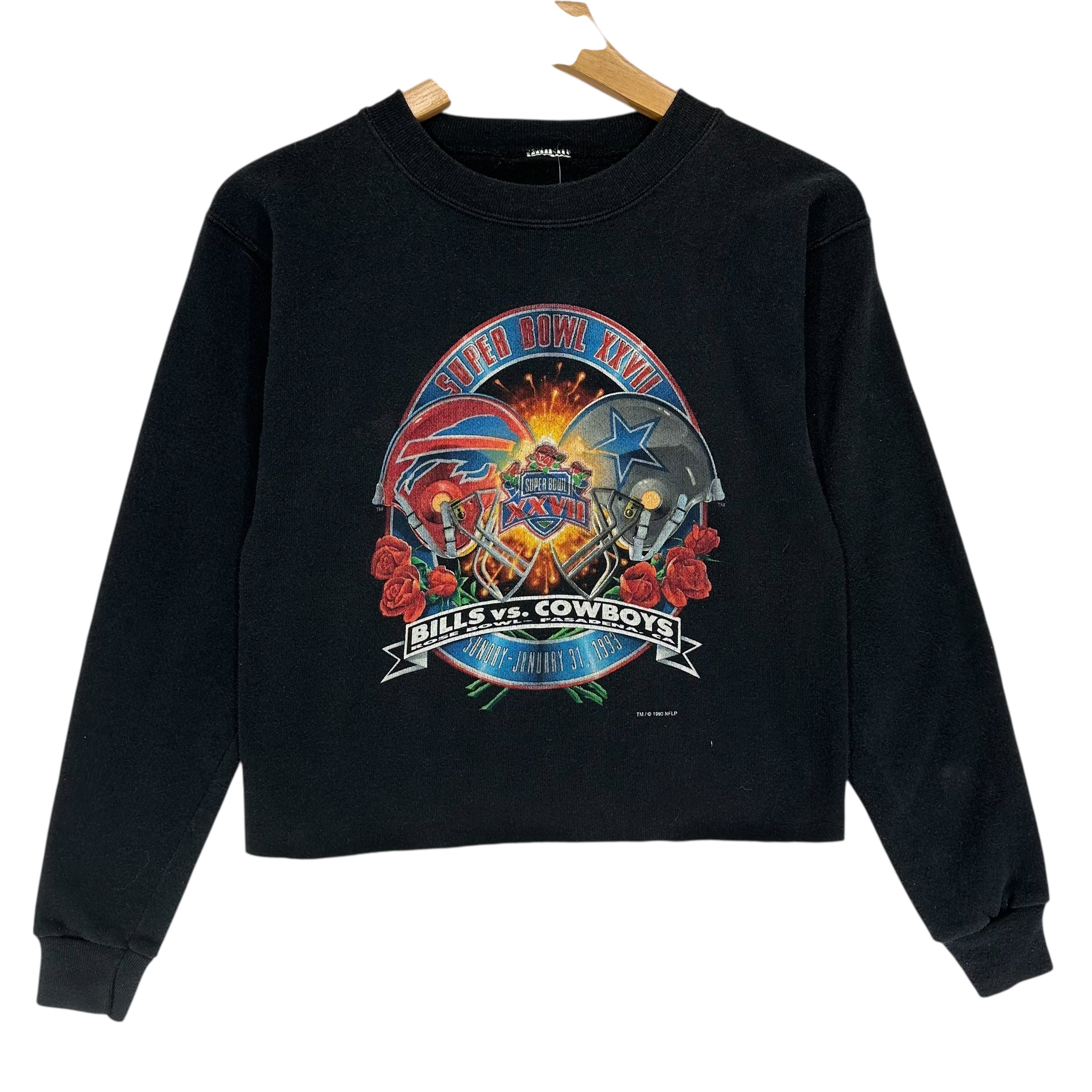 Vintage Buffalo Bills 1993 Super Bowl Cropped Crewneck Sweatshirt Women’s Small