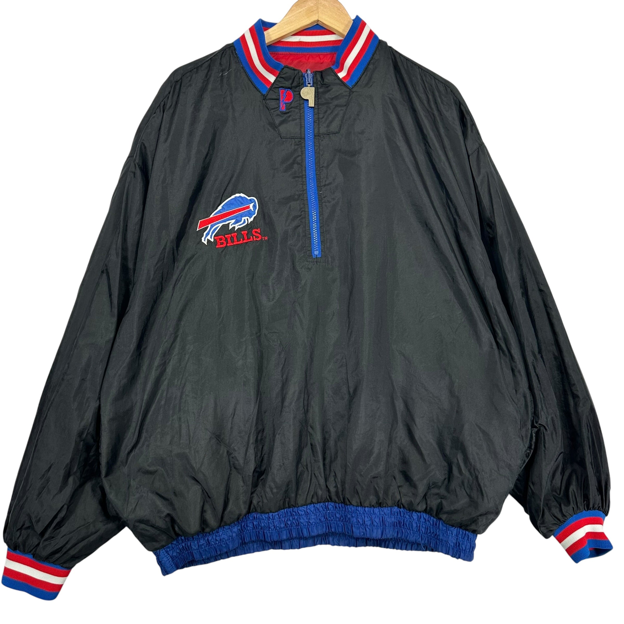 Vintage Buffalo Bills Reversible Pullover Windbreaker Jacket XL