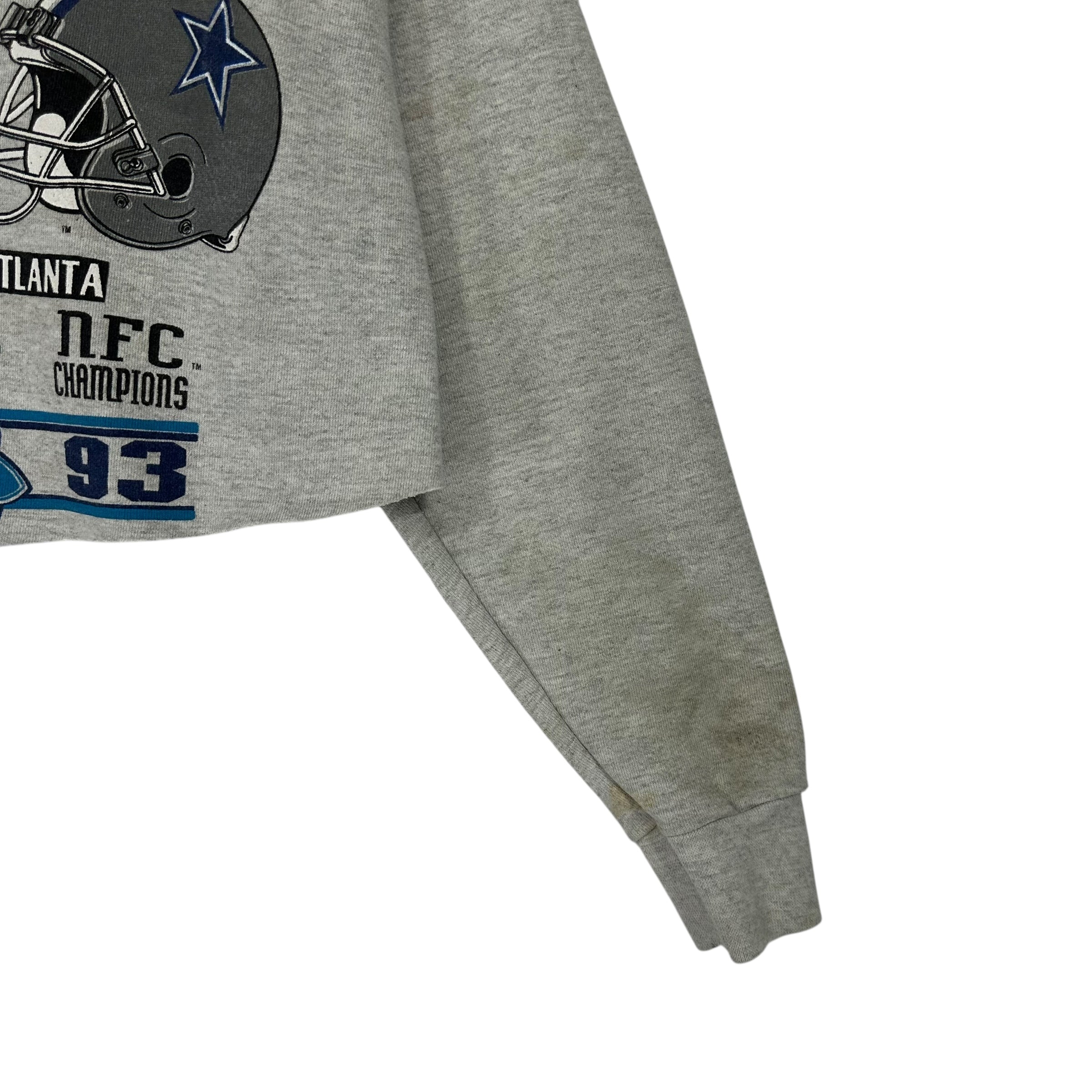 Vintage Buffalo Bills Reworked Cropped Collared Sweatshirt Medium