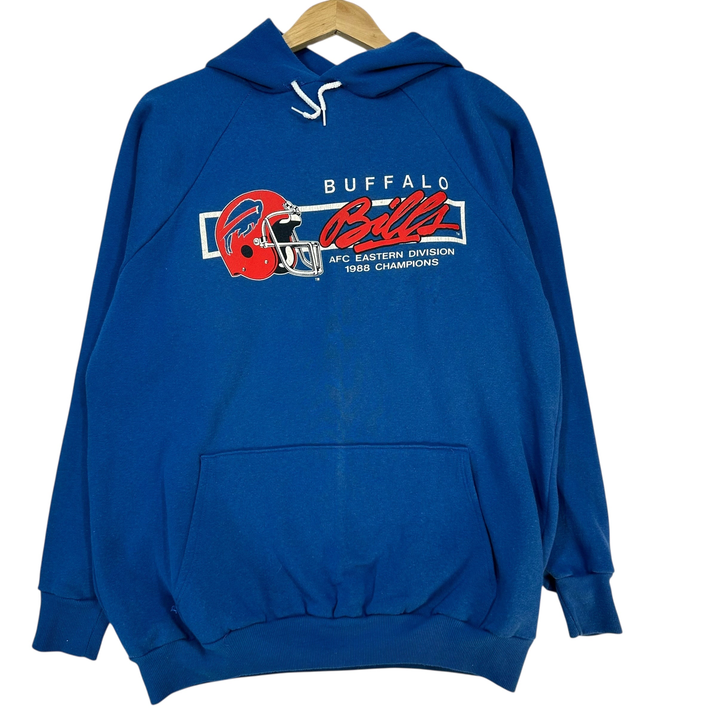 Vintage Buffalo Bills 1988 Division Champs Hoodie Sweatshirt XL