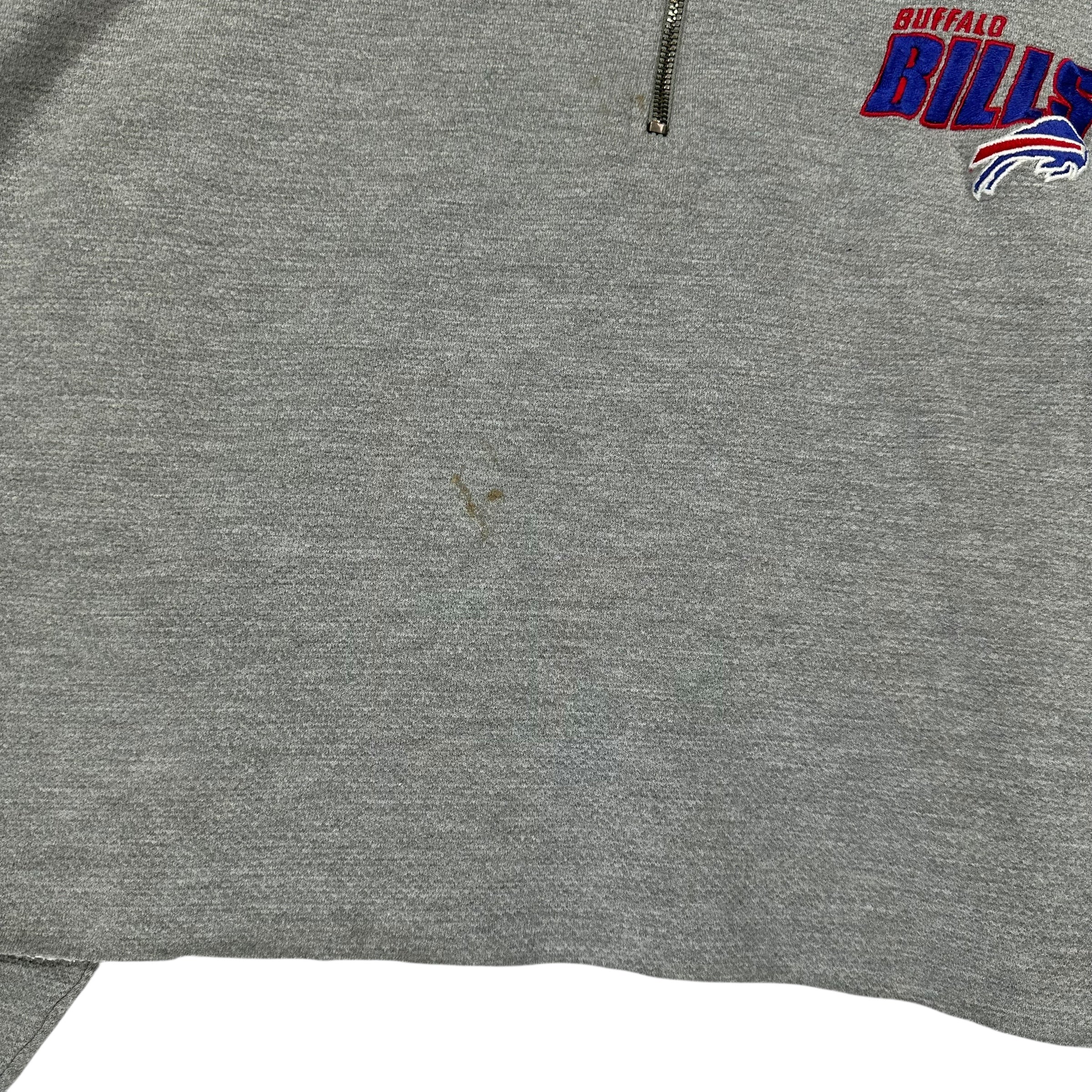 Vintage Buffalo Bills Cropped 1/4 Zip Sweatshirt XL