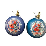 Vintage Buffalo Bills Ping Pong Ball Earrings