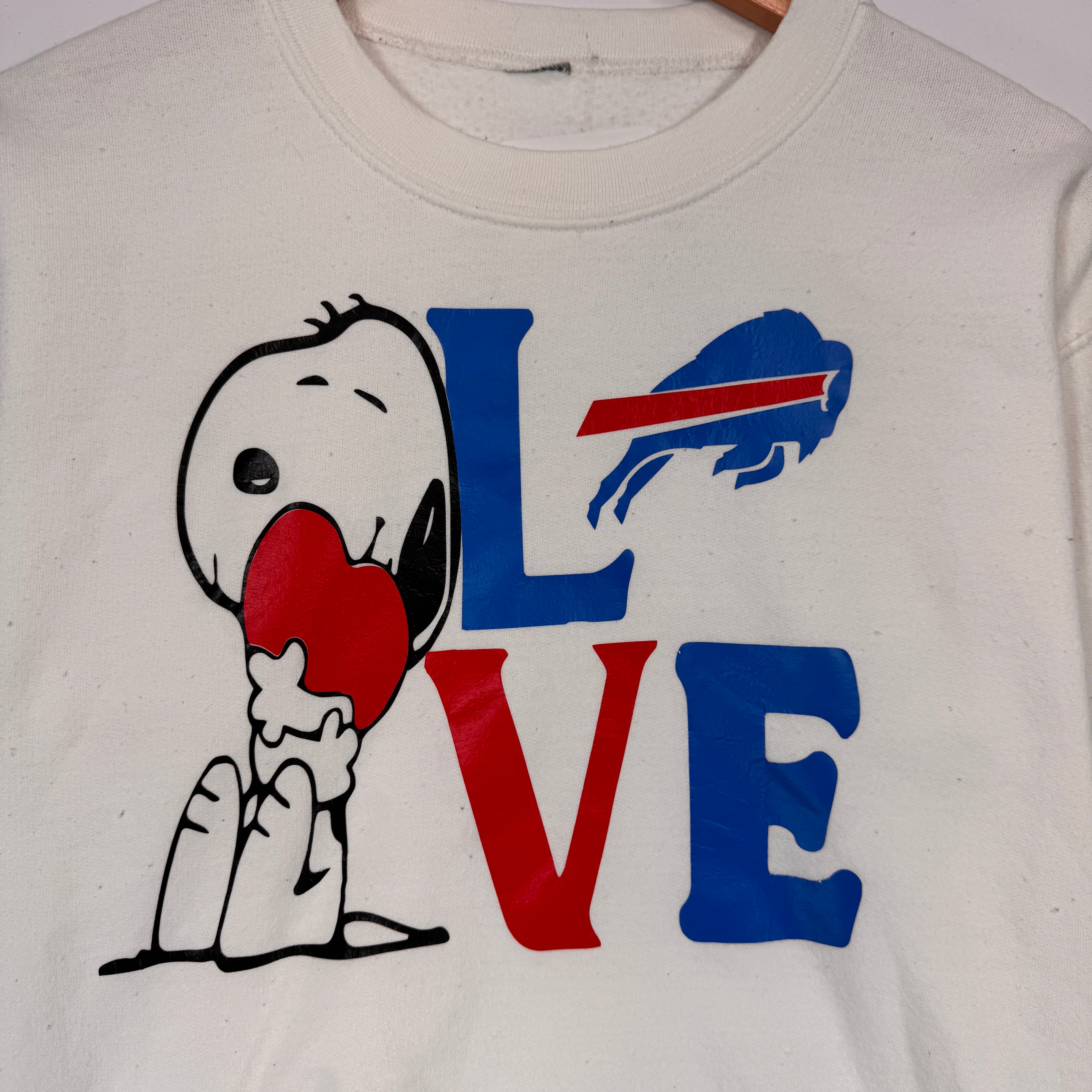 Buffalo Bills Snoopy Crewneck Sweatshirt Small