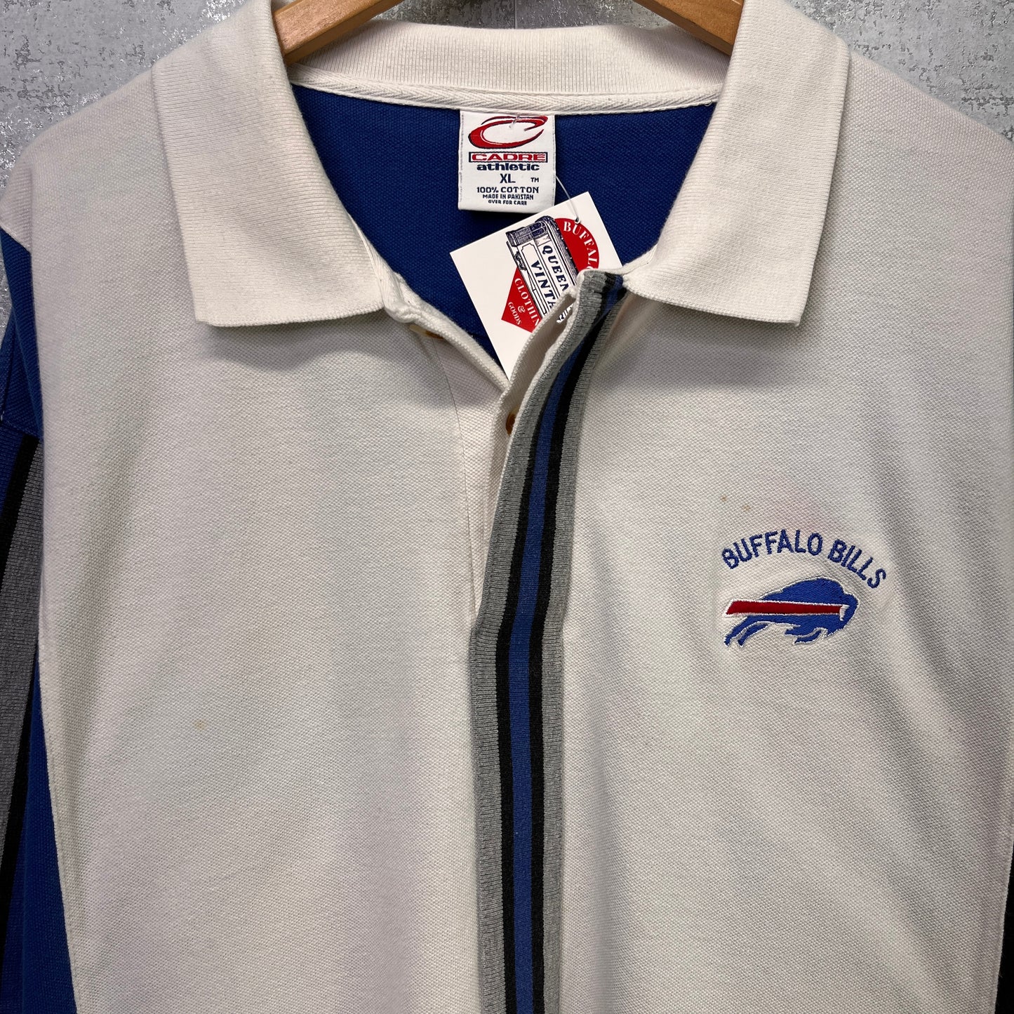 90s Buffalo Bills Color Block Polo Shirt XL