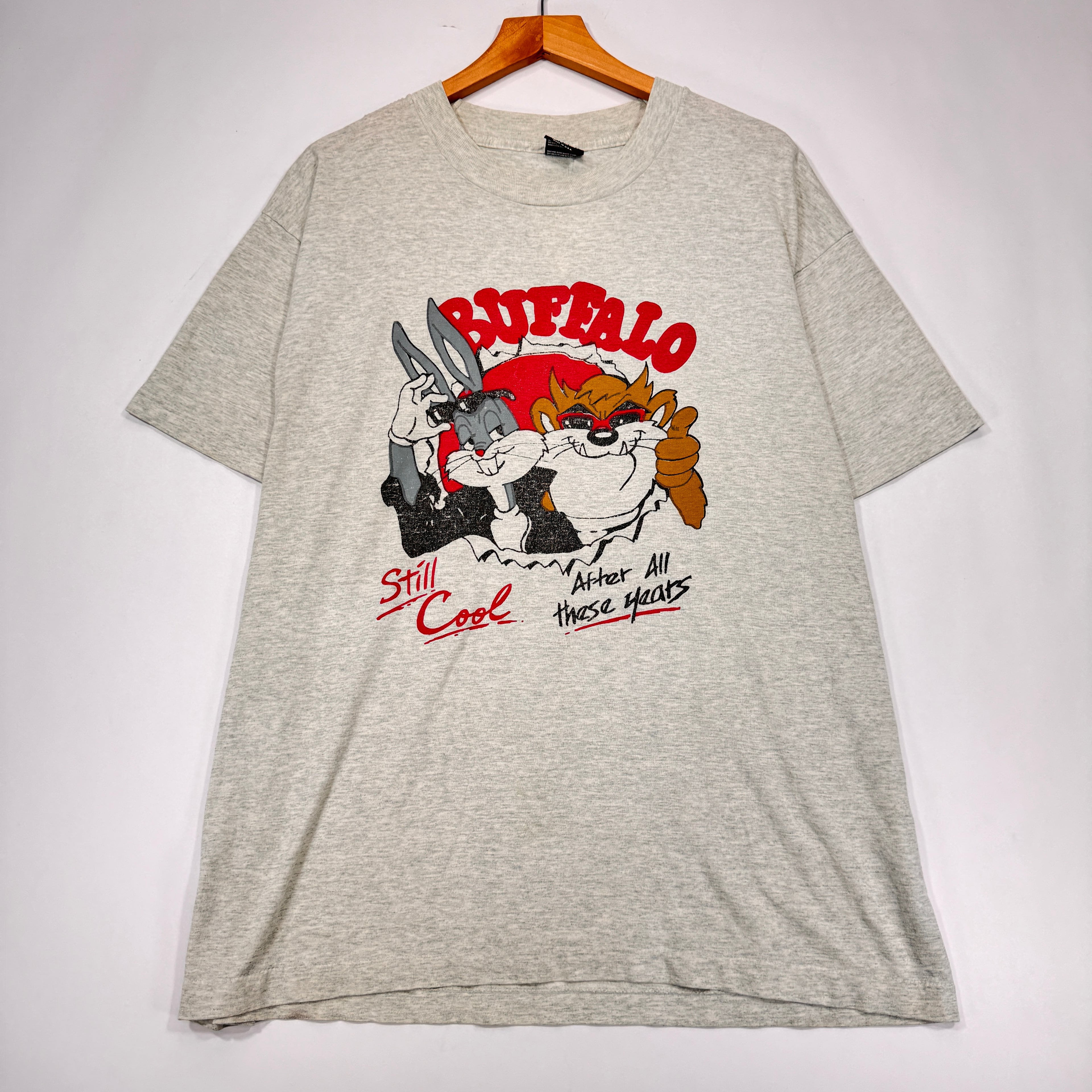Vintage Buffalo Taz & Bugs Bunny Looney Tunes Cartoon Shirt XL