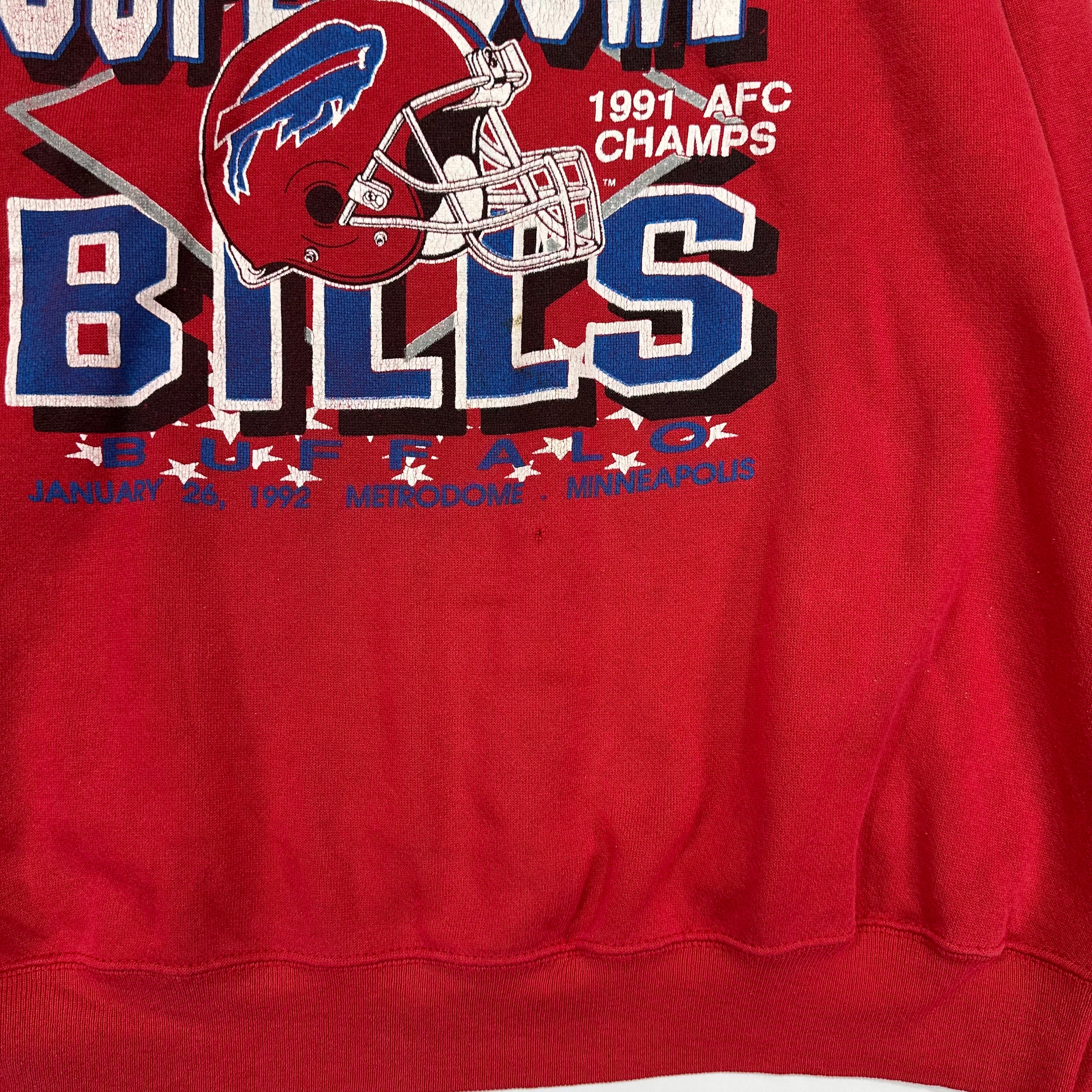 Vintage Buffalo Bills 1991 AFC Champs Crewneck Sweatshirt XXL