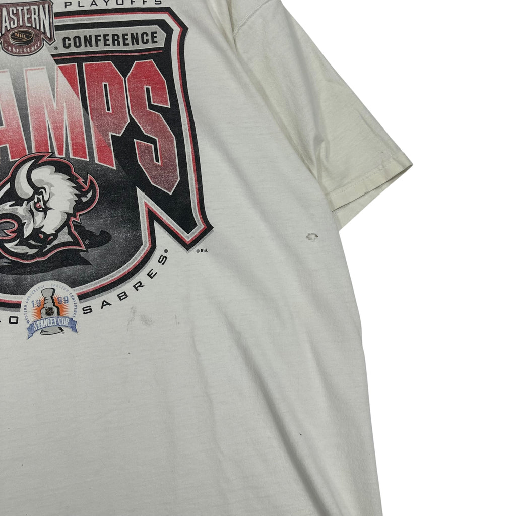 Vintage Buffalo Sabres Thrashed 1999 Eastern Conference Champs Shirt XXL