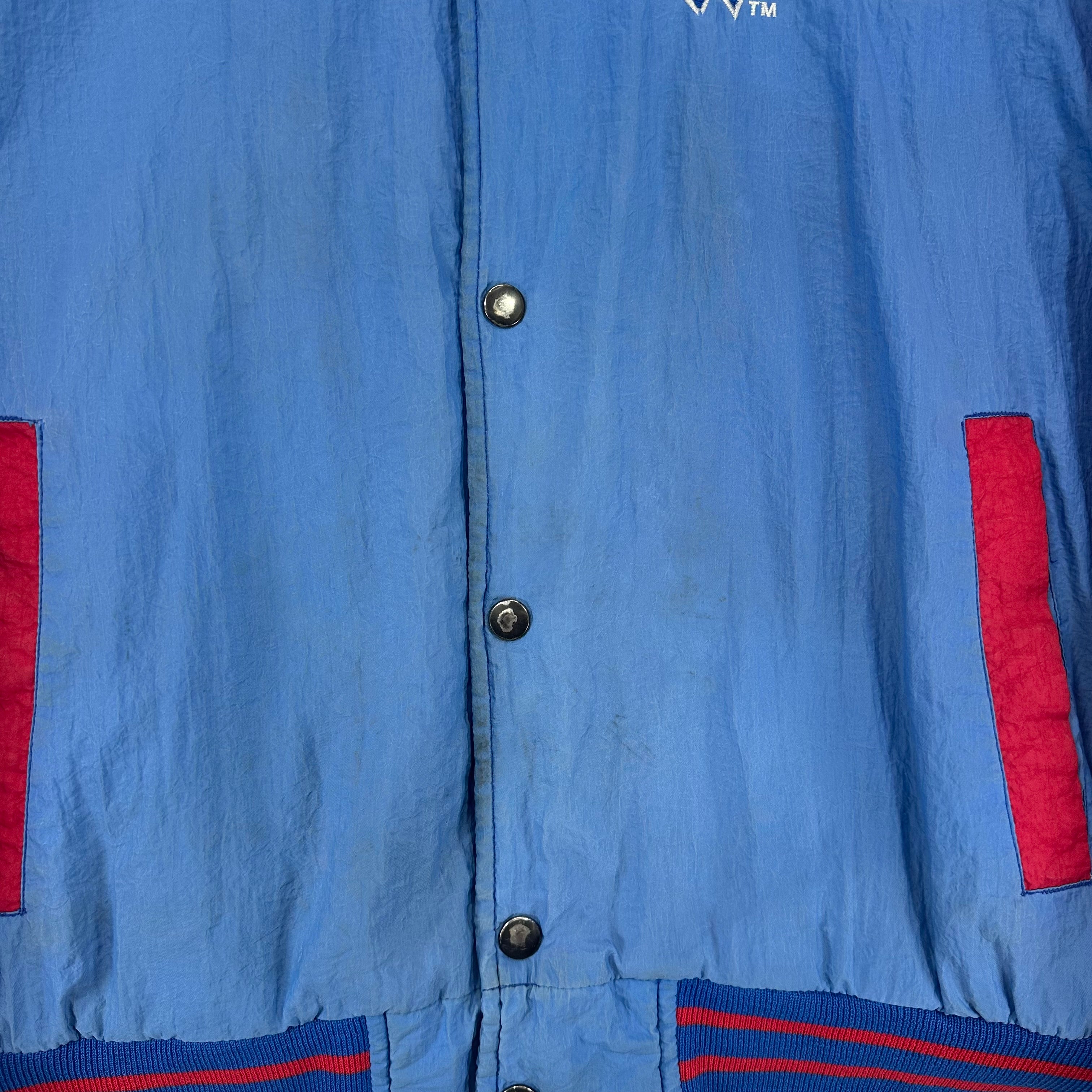 Vintage Buffalo Bills Quilted Bomber Jacket Medium