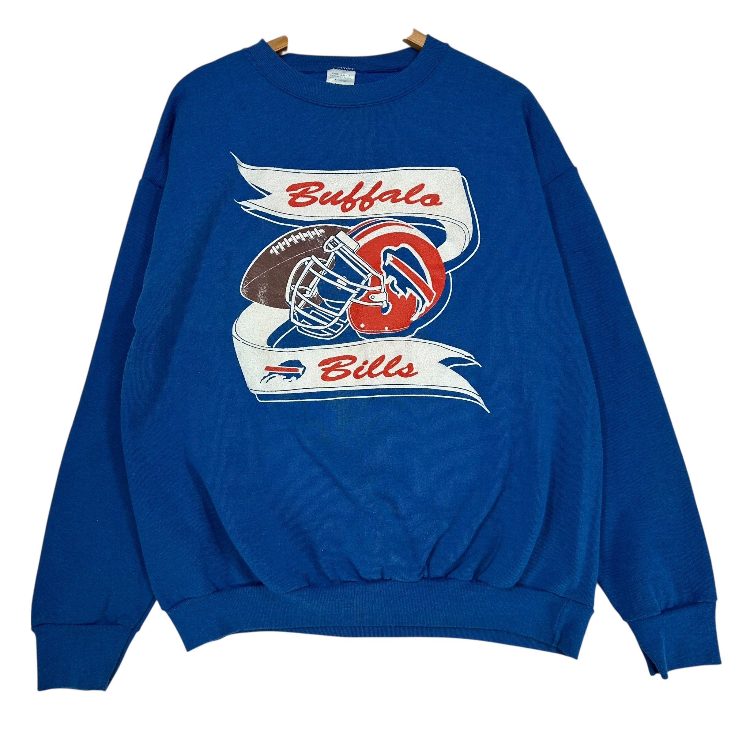 Vintage Buffalo Bills Red Helmet Crewneck Sweatshirt Large