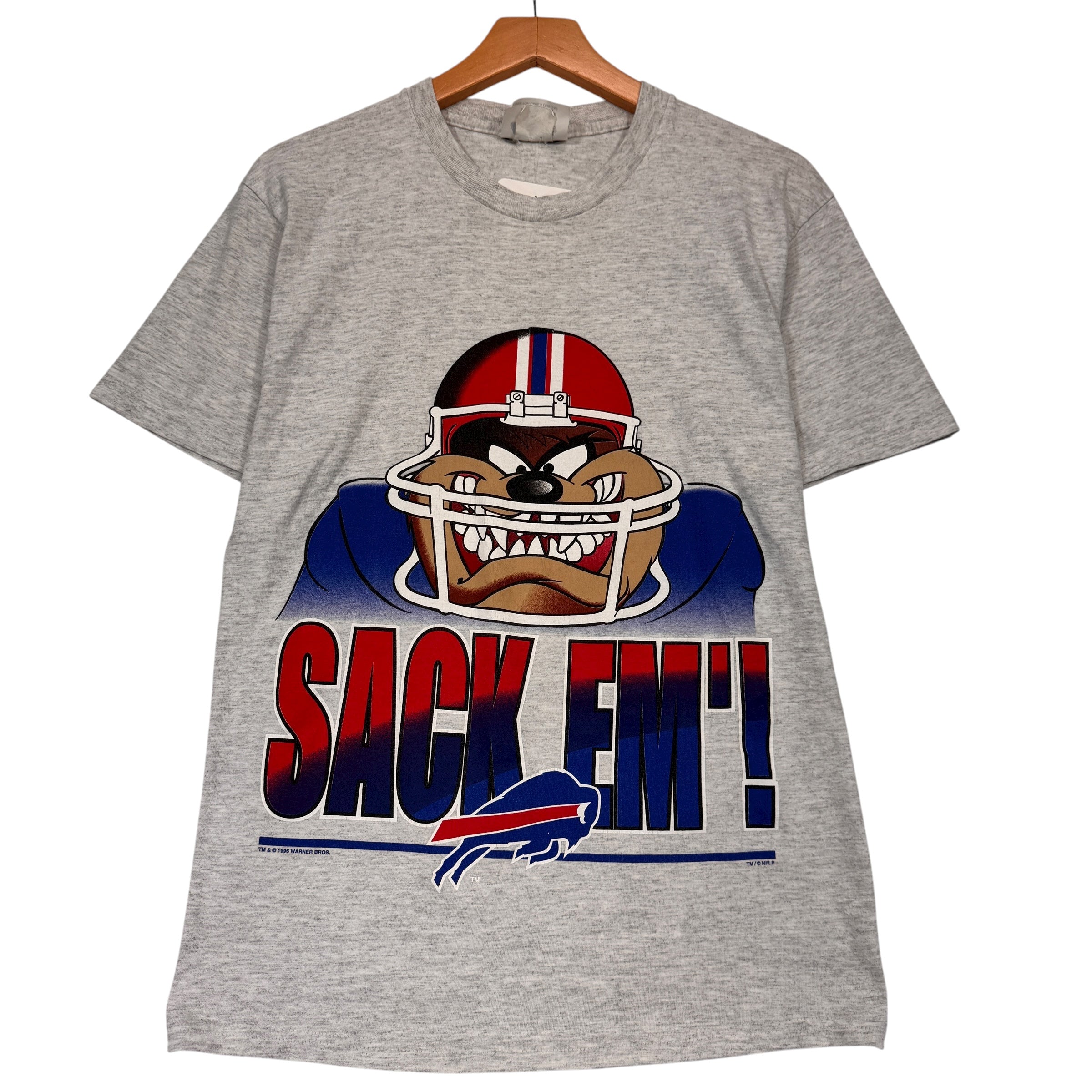 Vintage Buffalo Bills Taz “Sack Em” Looney Tunes Cartoon Shirt Medium