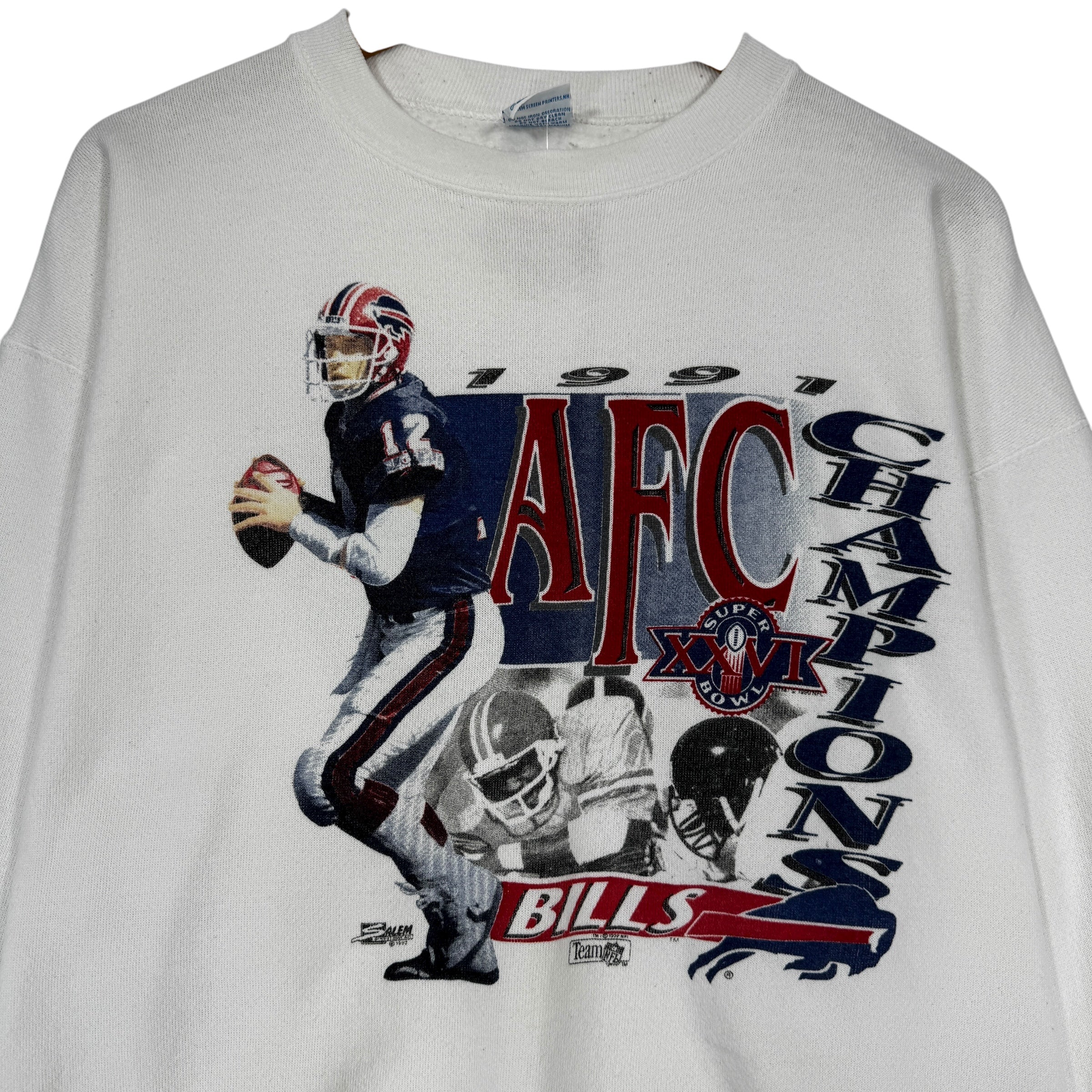 Vintage Buffalo Bills 1991 AFC Champions Crewneck Sweatshirt XL