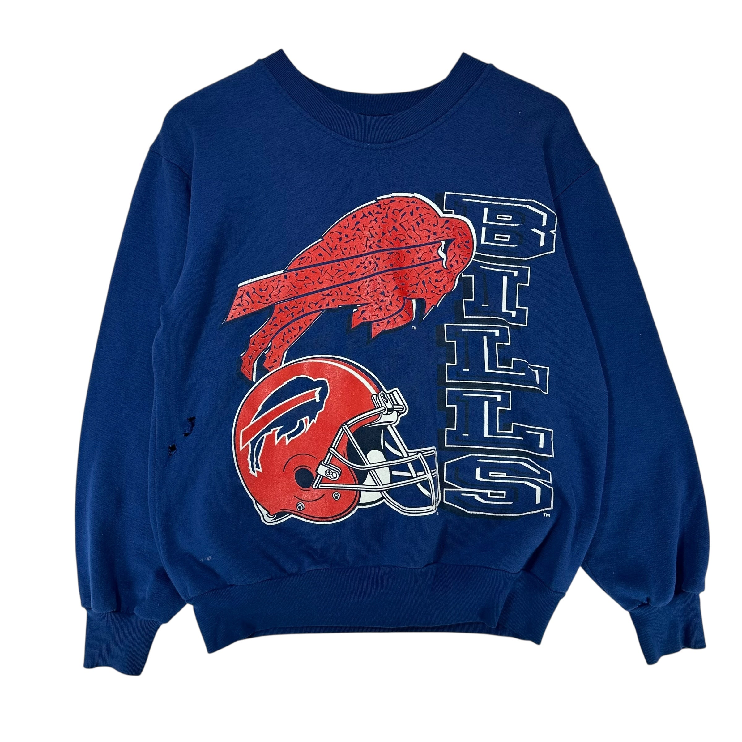 Vintage Buffalo Bills Red Helmet Crewneck Sweatshirt Small