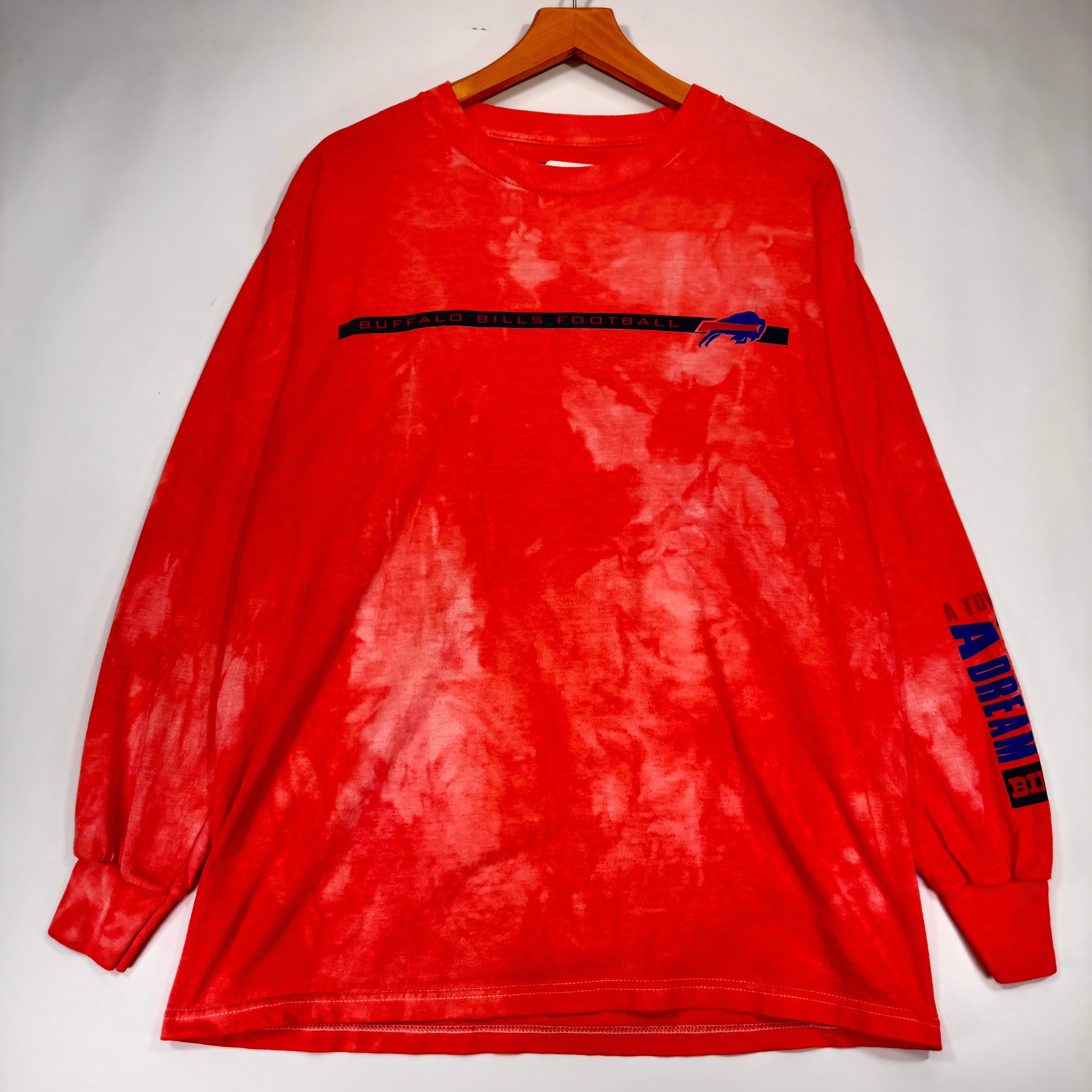 Vintage Buffalo Bills Overdyed Long Sleeve Shirt Medium