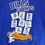 Vintage Buffalo Bills Stamps Cartoon Crewneck Sweatshirt Medium